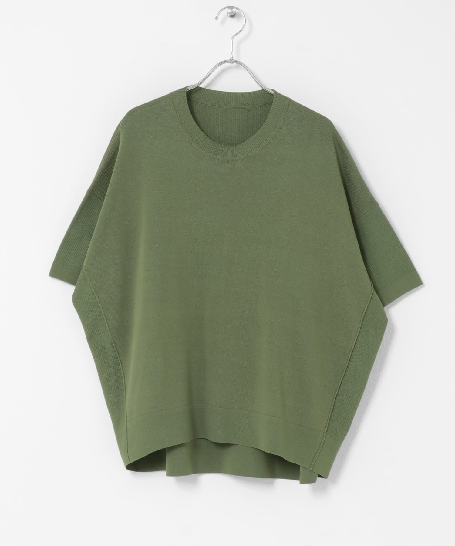 『洗濯可』ニットTシャツ GRN Free
