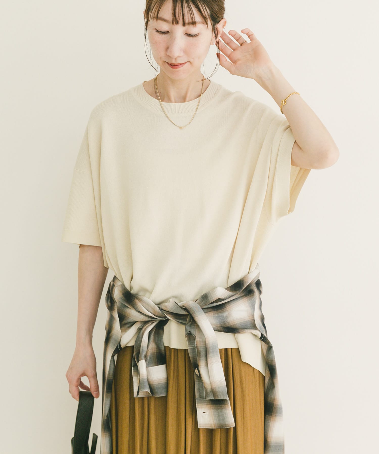 『洗濯可』ニットTシャツ