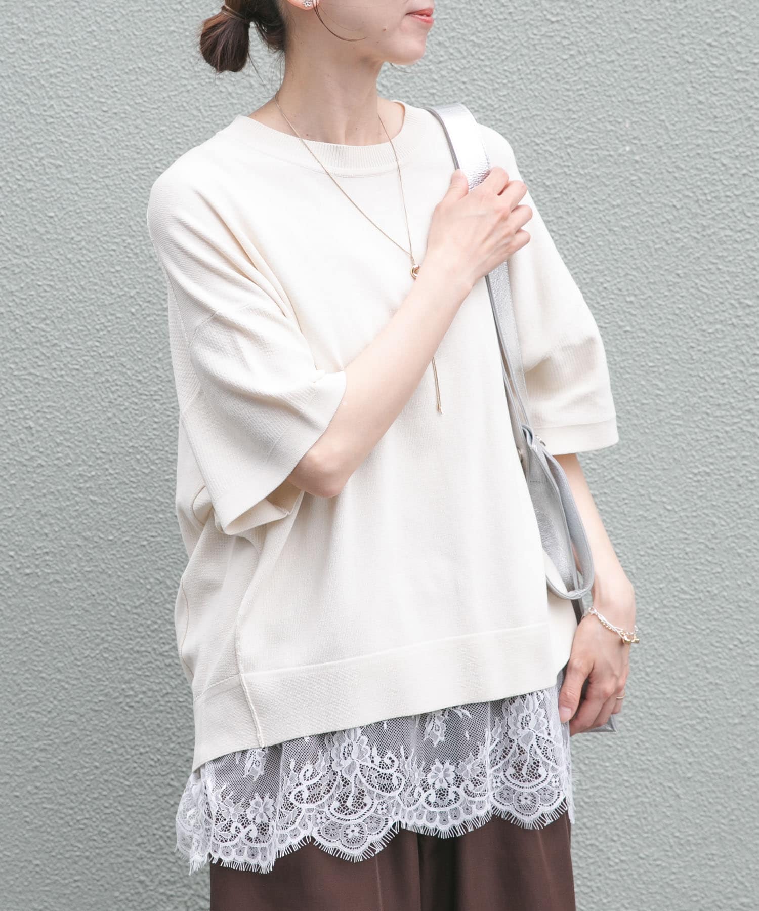 『洗濯可』ニットTシャツ