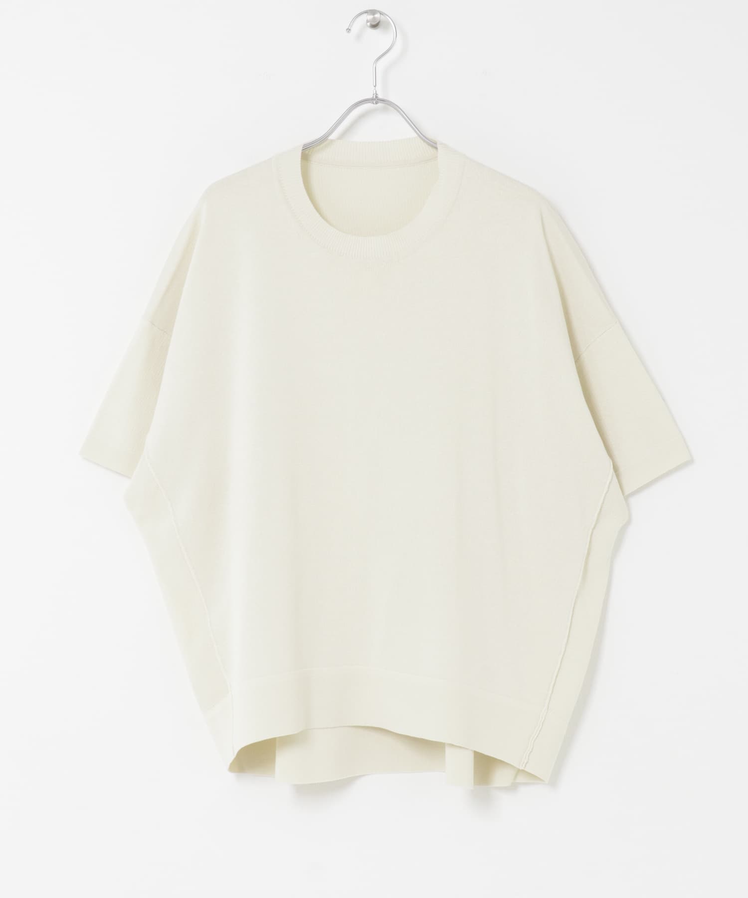 『洗濯可』ニットTシャツ OFF Free