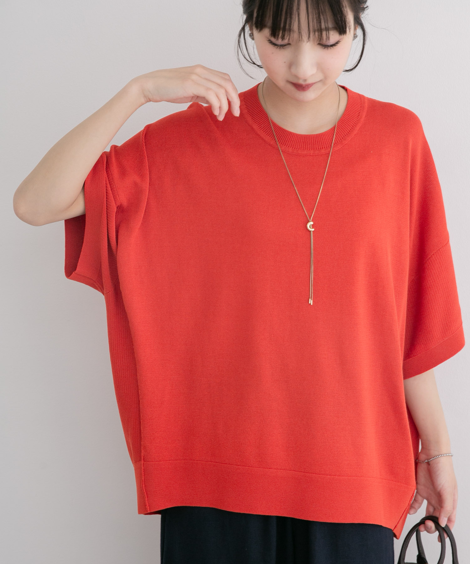 『洗濯可』ニットTシャツ