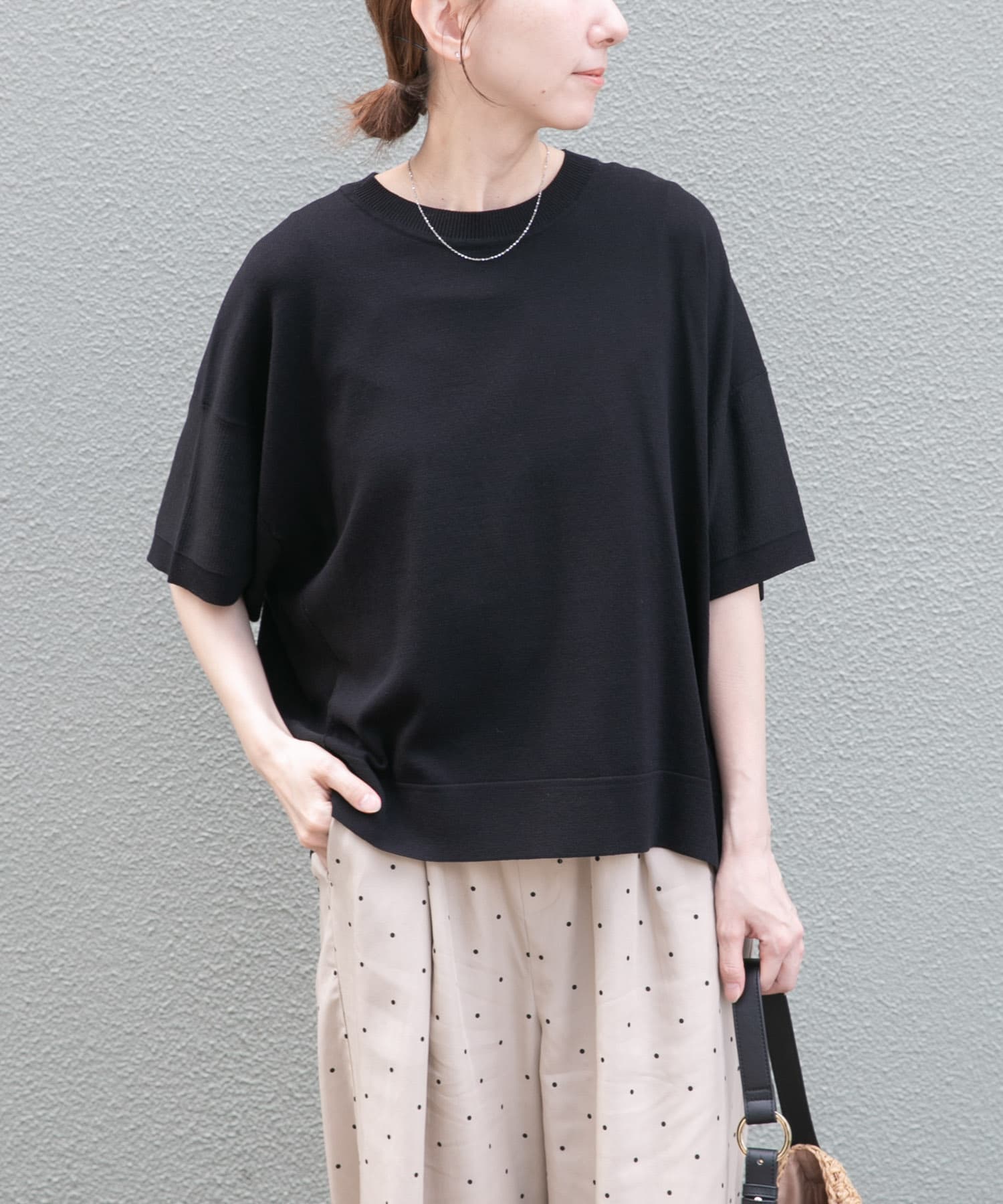 『洗濯可』ニットTシャツ