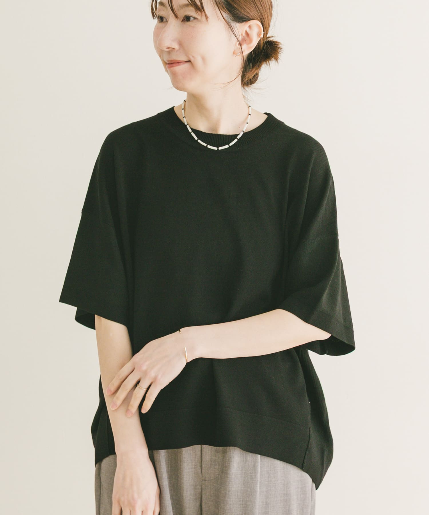 『洗濯可』ニットTシャツ
