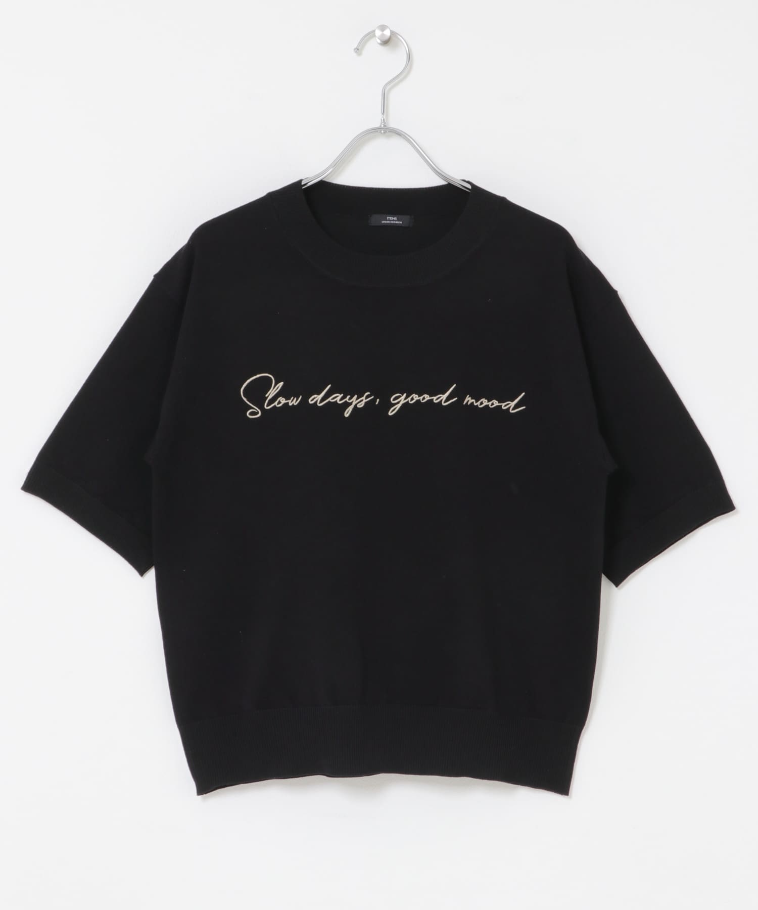 半袖ロゴニット BLK Free