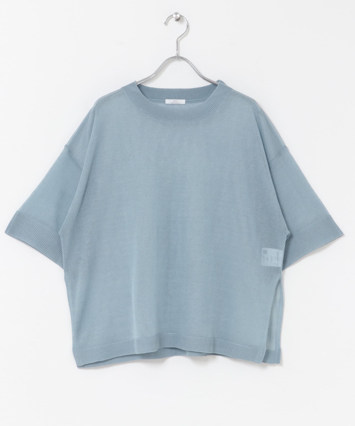 シアーハンソデニットプルオーバー L/BLU Free