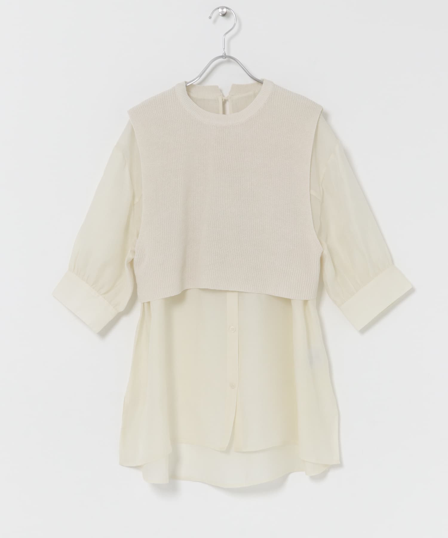 ニットベストドッキングシャツ OFF Free