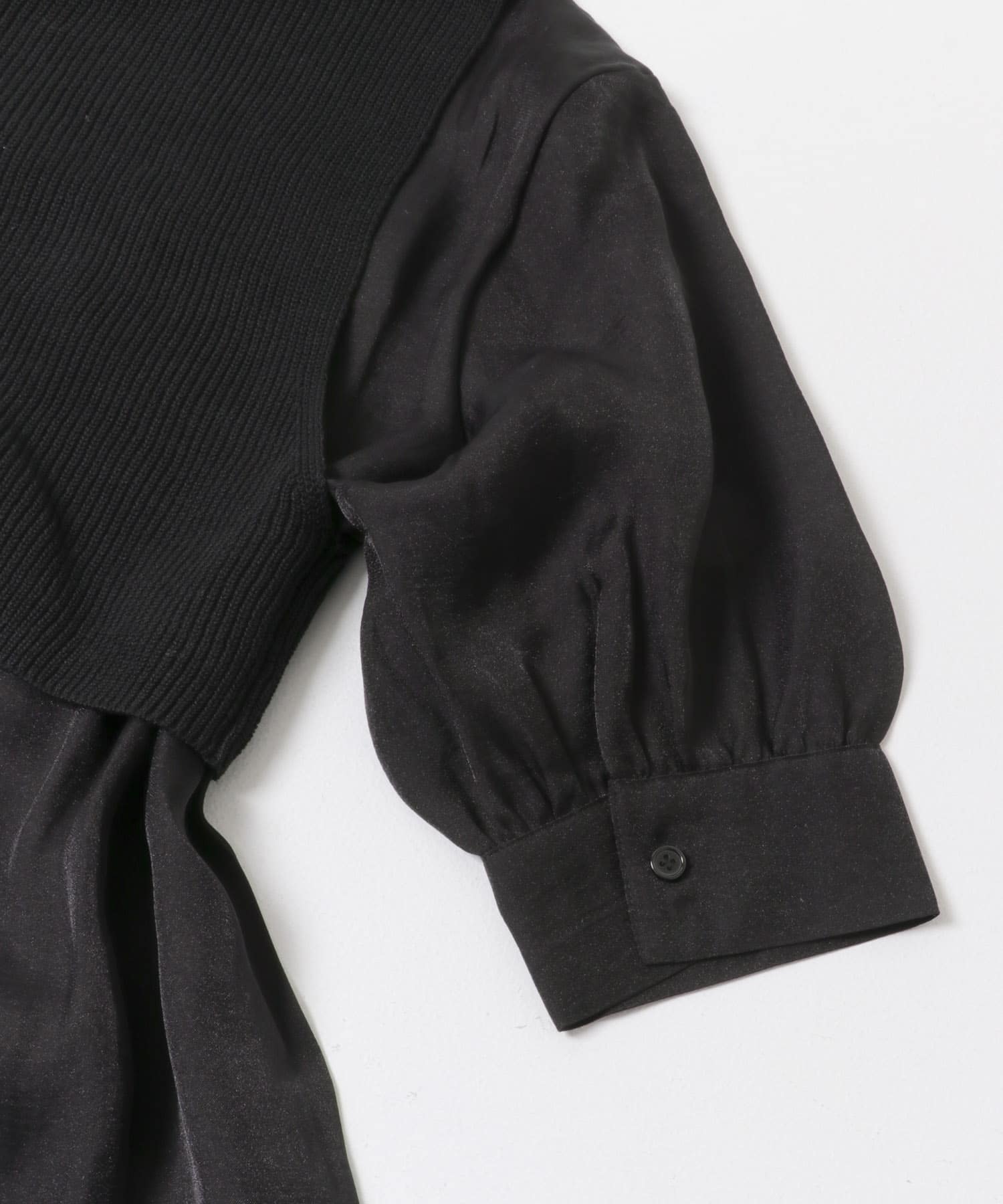 ニットベストドッキングシャツ BLK Free