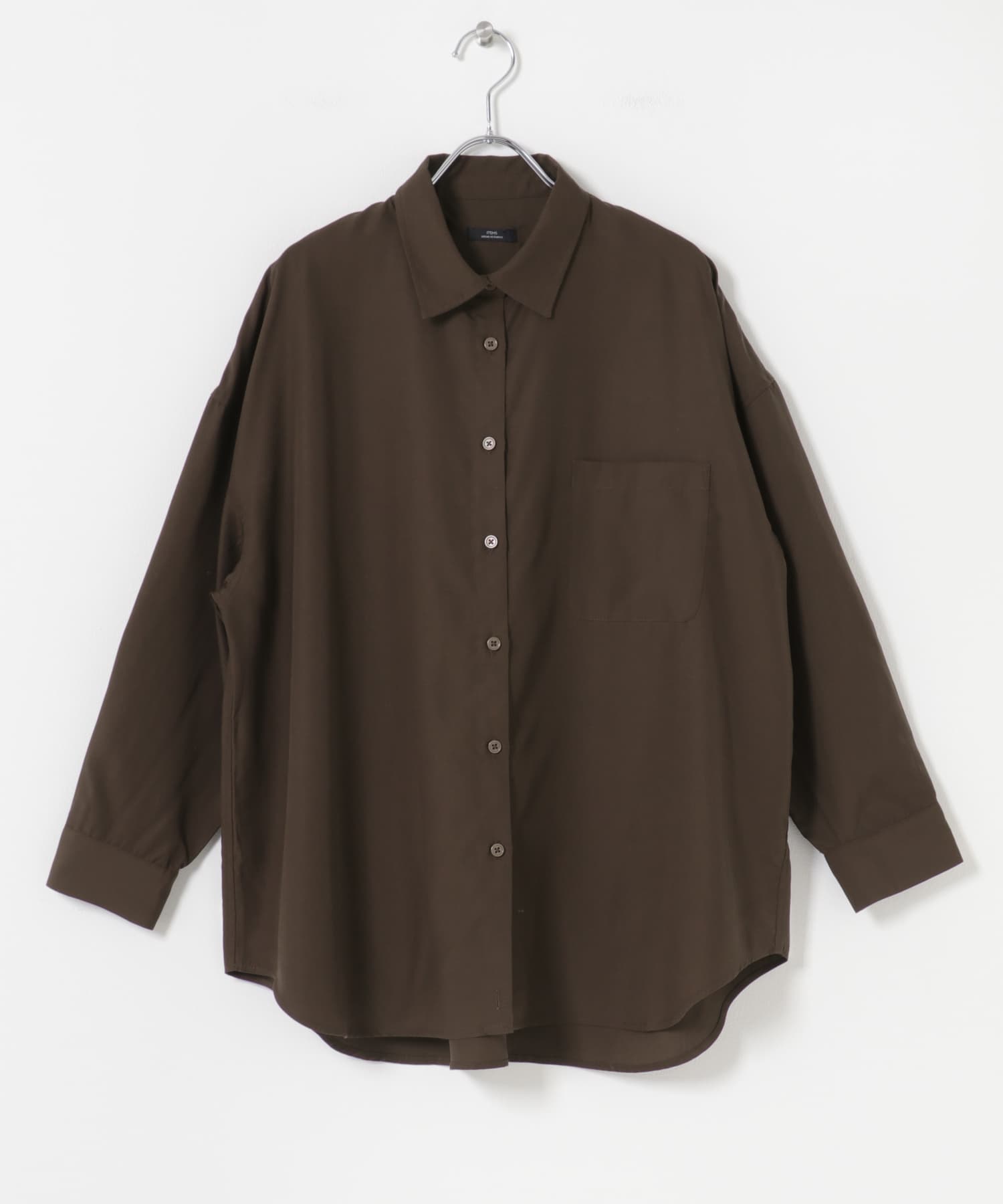 REFINED LINEN 2WAYシャツ BRN Free