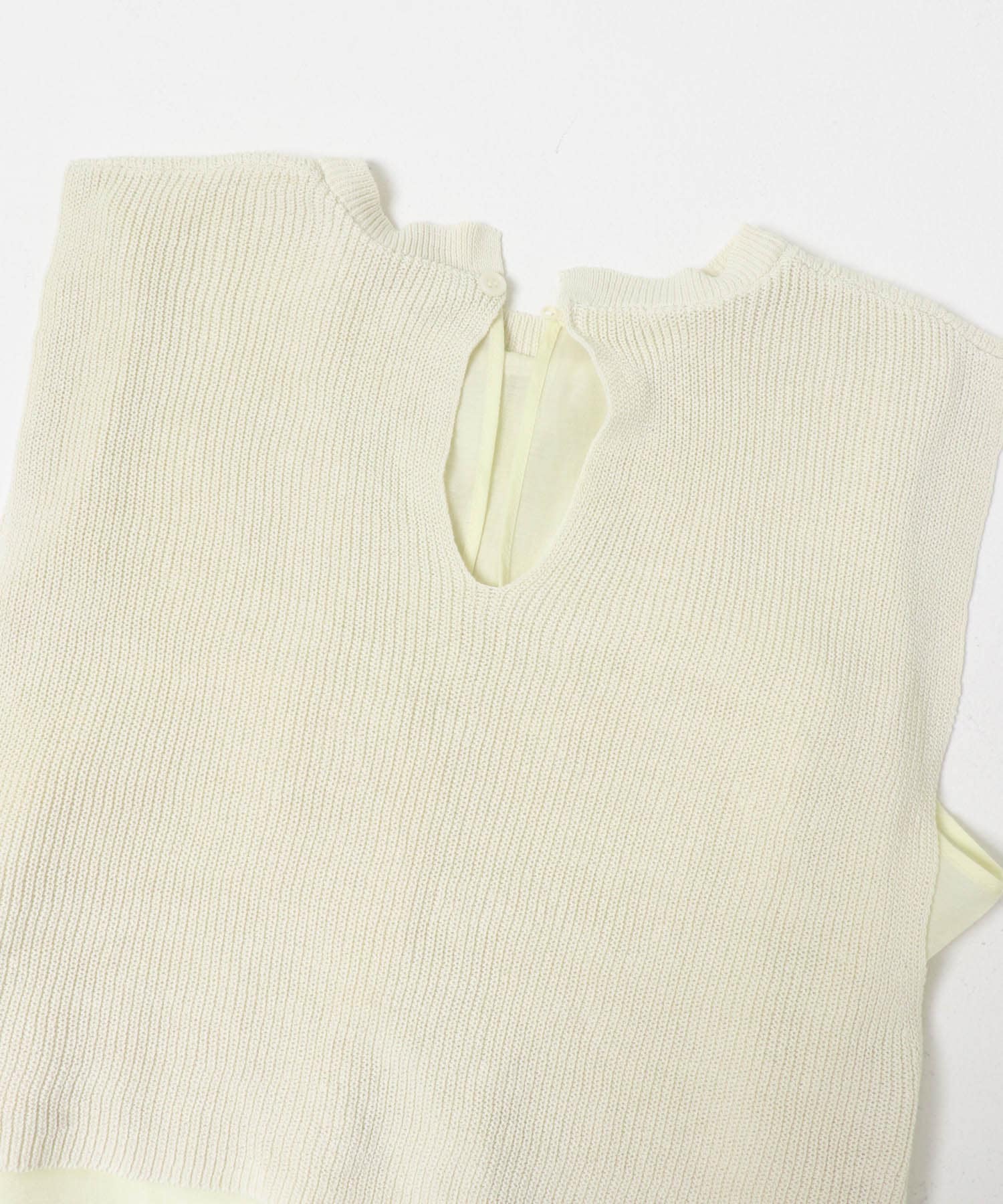 ノースリーブニットドッキングシャツ OFF Free