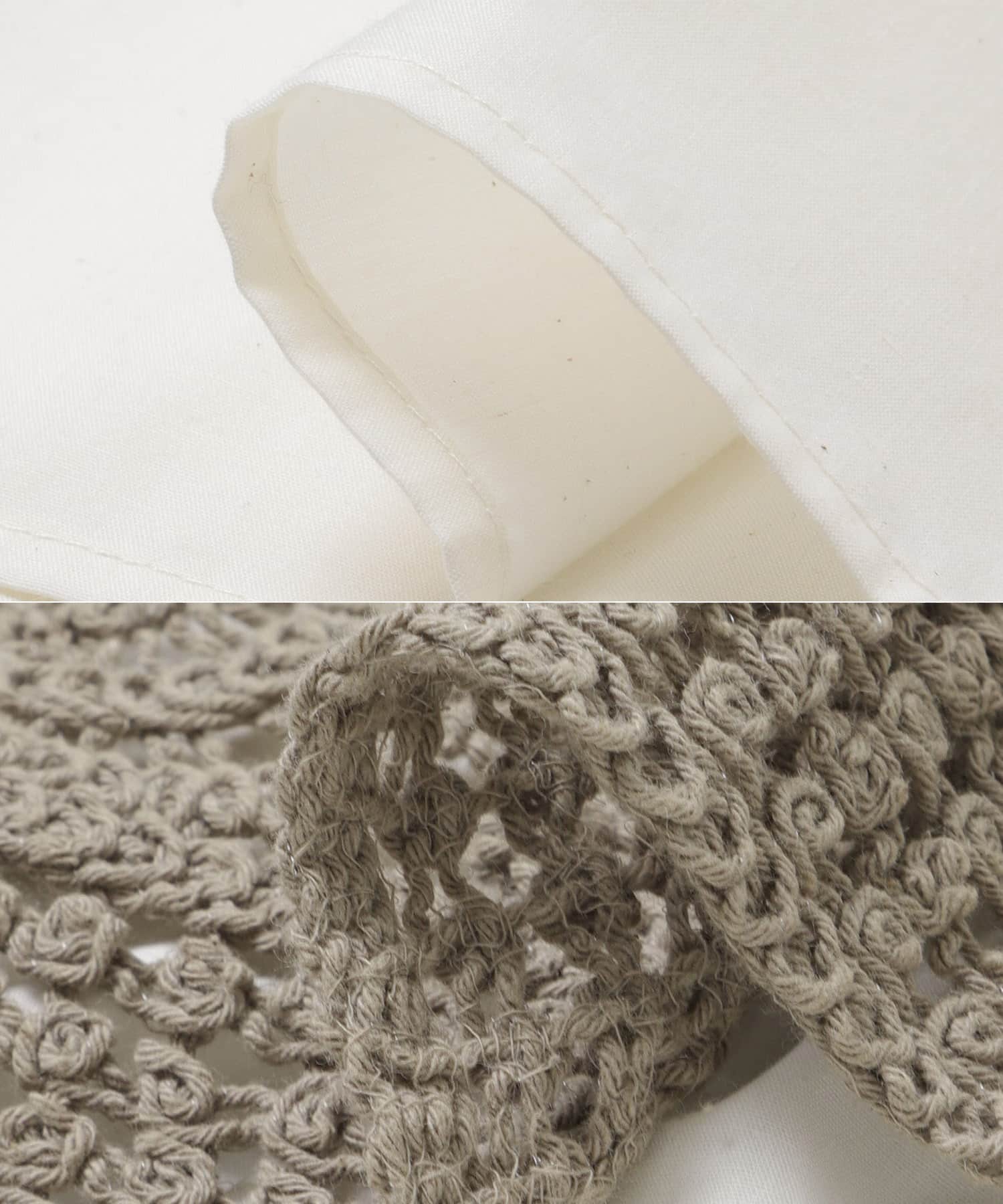 レースベストドッキングチュニック BEG Free