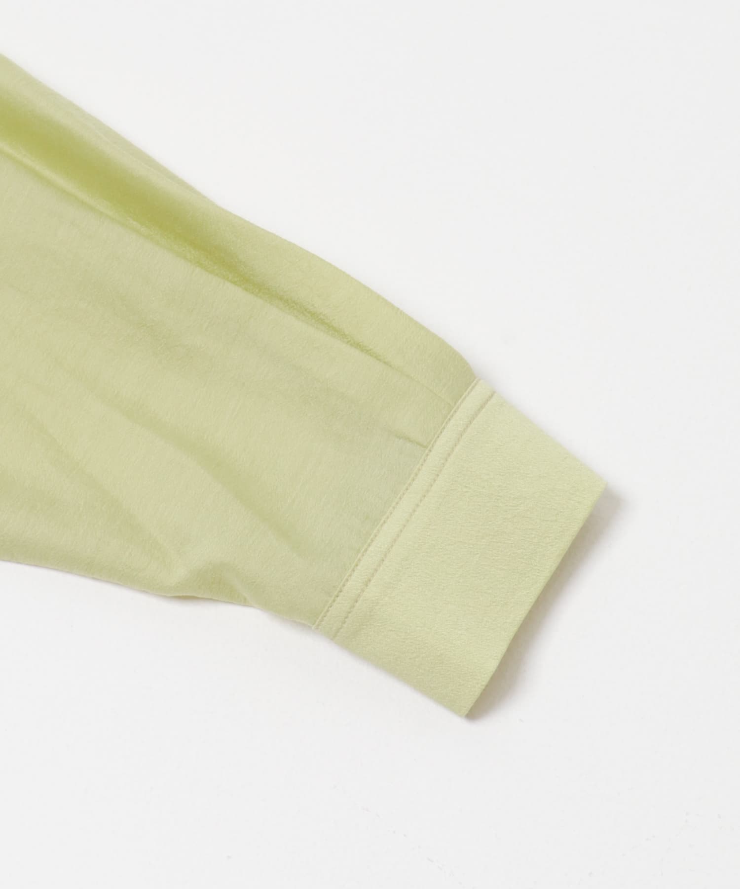 シアーバンドカラーシャツ L/GRN Free