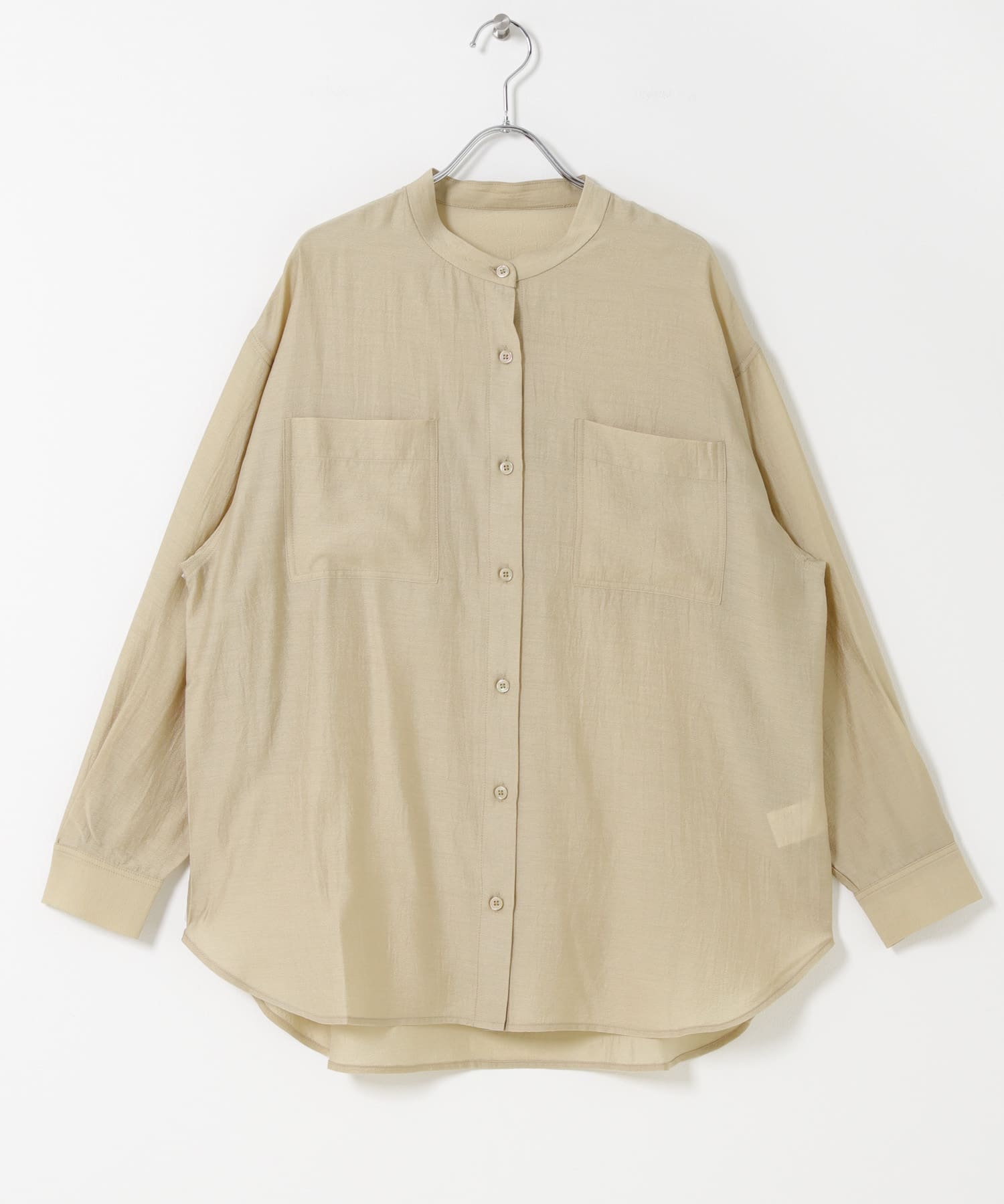 シアーバンドカラーシャツ GOLD Free