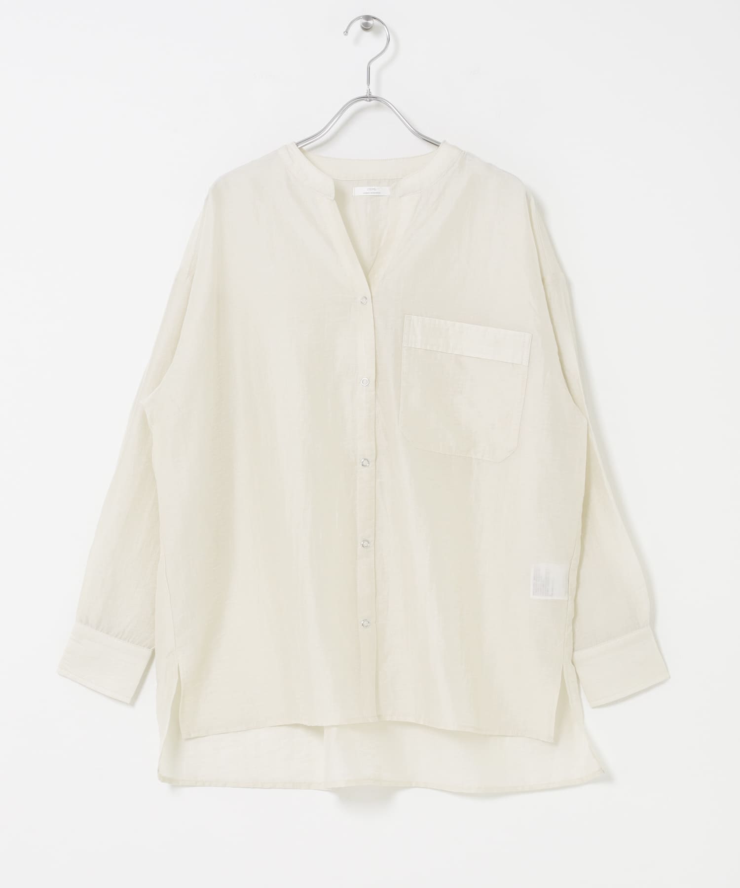 ドットボタンシアーシャツ L.BEG Free