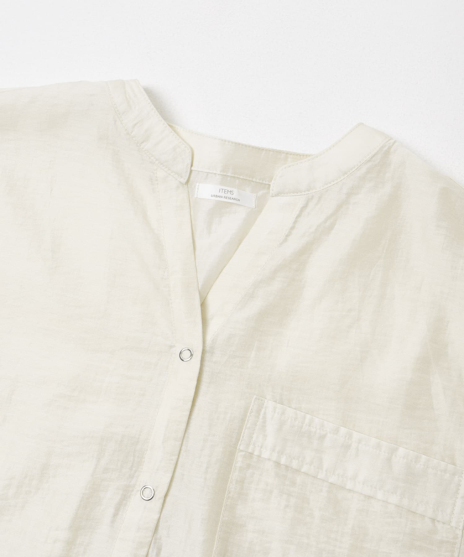 ドットボタンシアーシャツ L.BEG Free