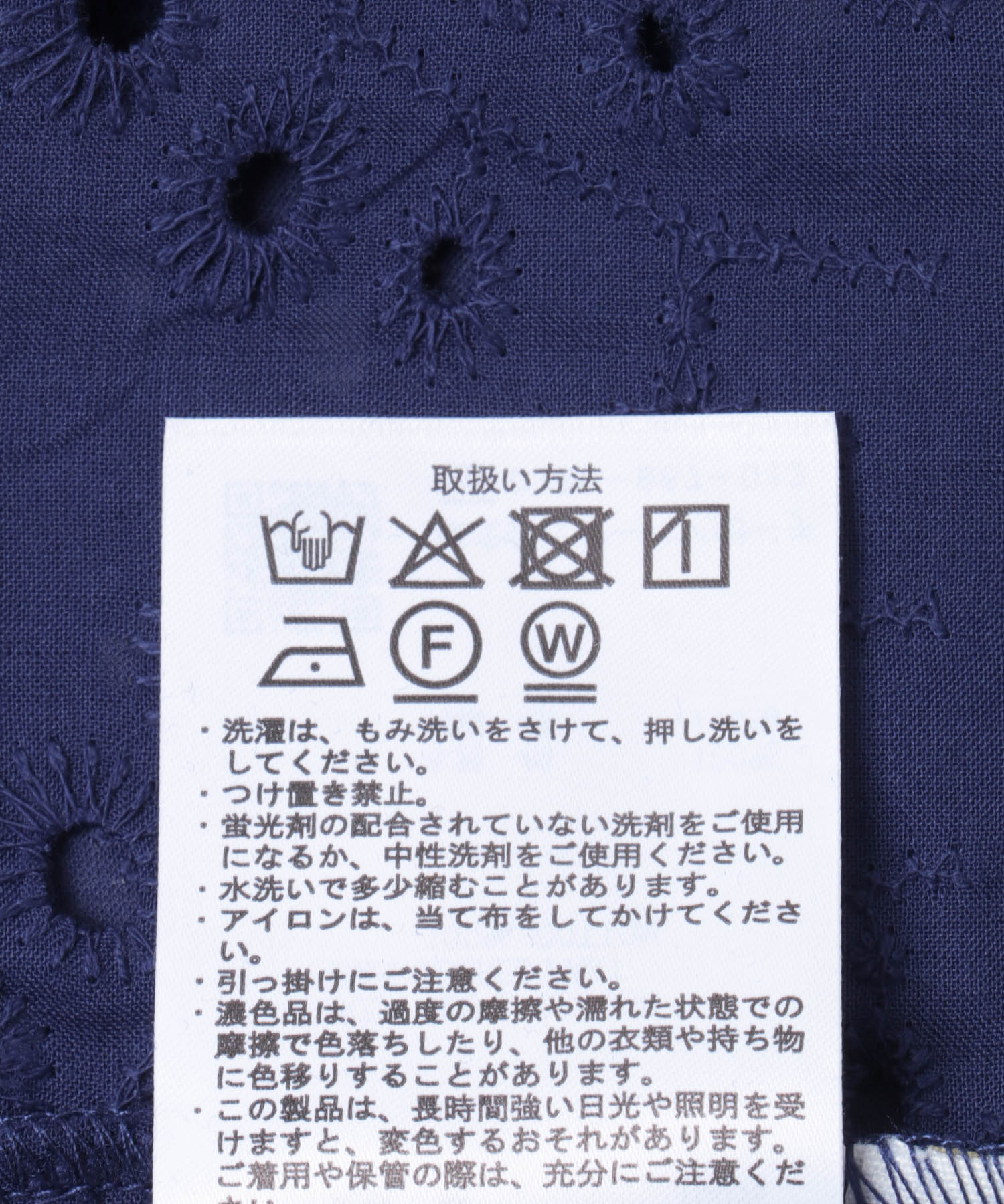 スカラップスリーブレースブラウス BLU Free