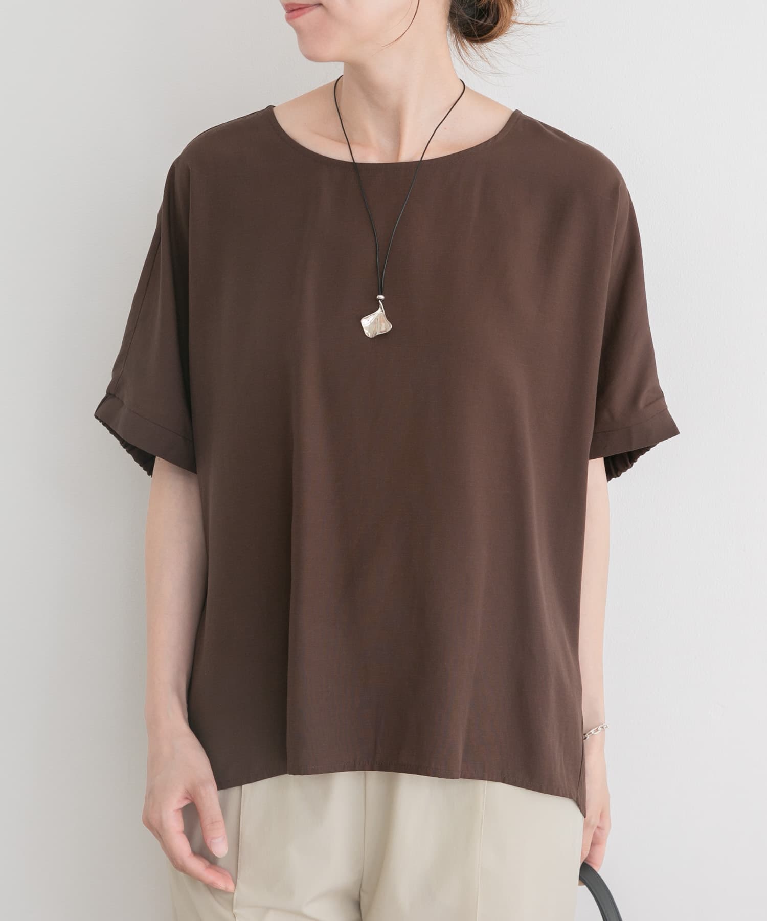 REFINED LINEN ドルマンブラウス