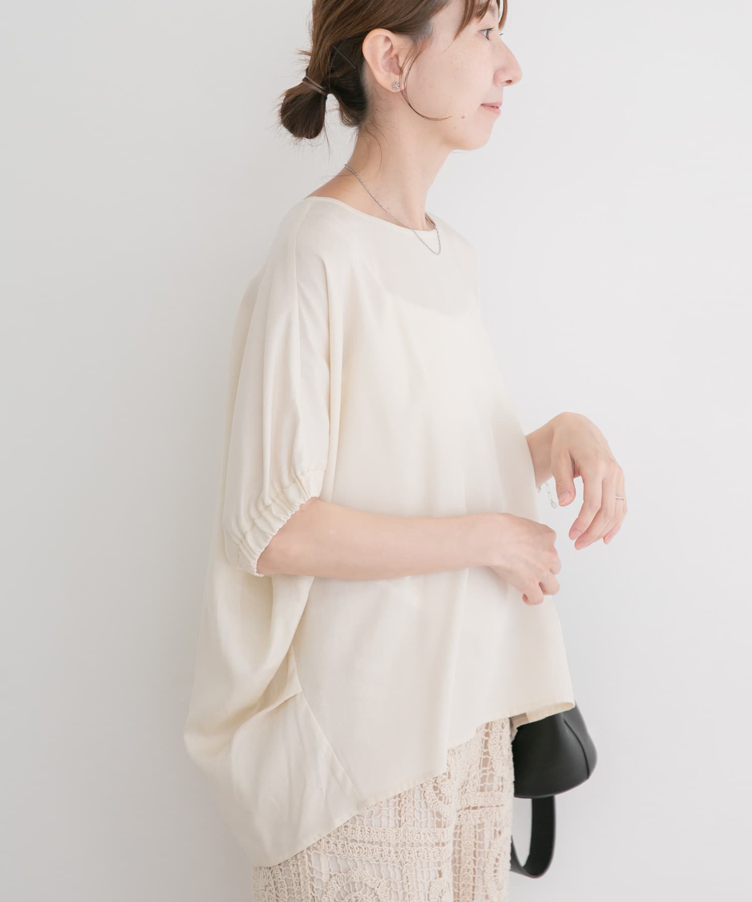 REFINED LINEN ドルマンブラウス