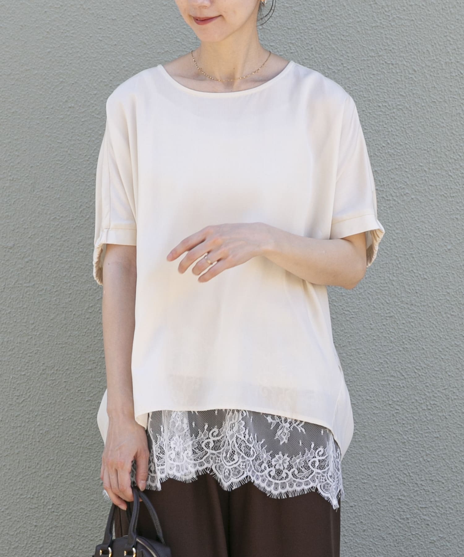REFINED LINEN ドルマンブラウス