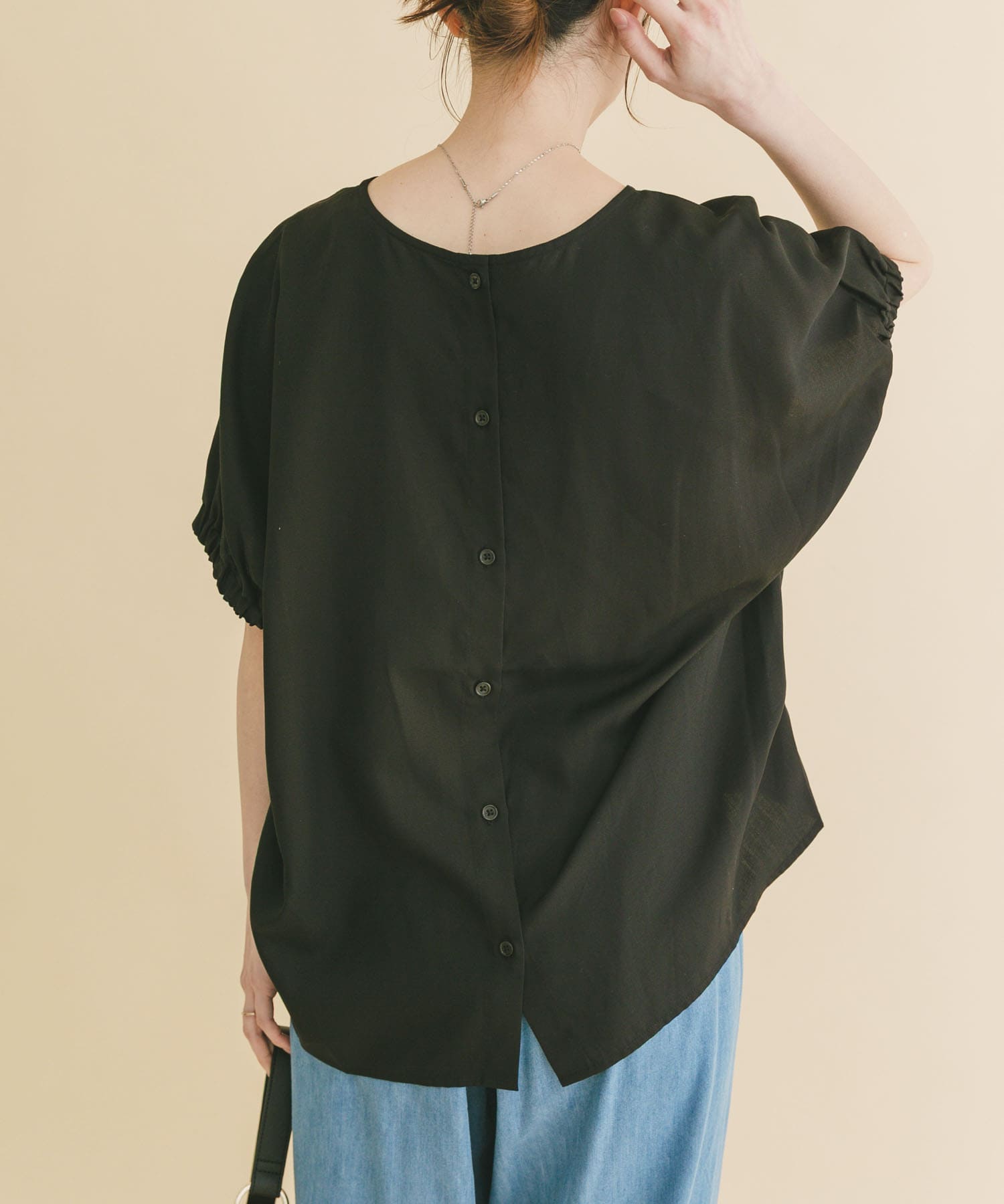 REFINED LINEN ドルマンブラウス