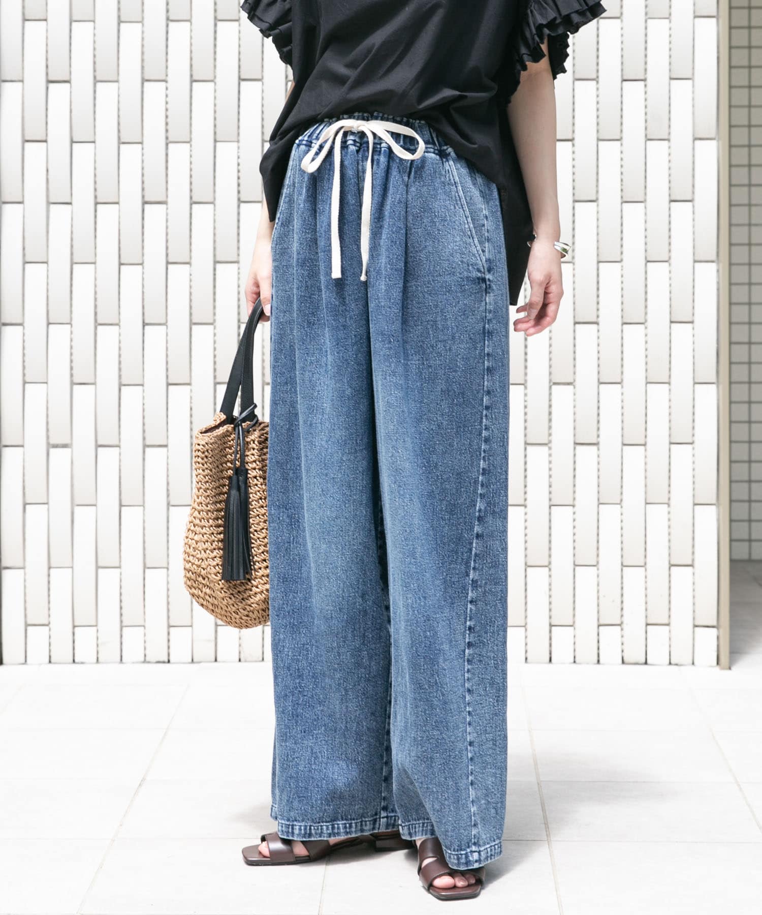 綿麻デニムパンツ(Free BLU): ボトム｜URBAN RESEARCH公式ファッション通販