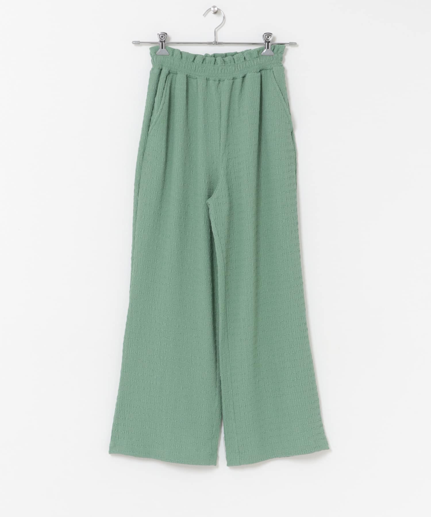 『UVカット/接触冷感』カットヨウリュウイージーパンツ(楽着シリーズ) GRN Free