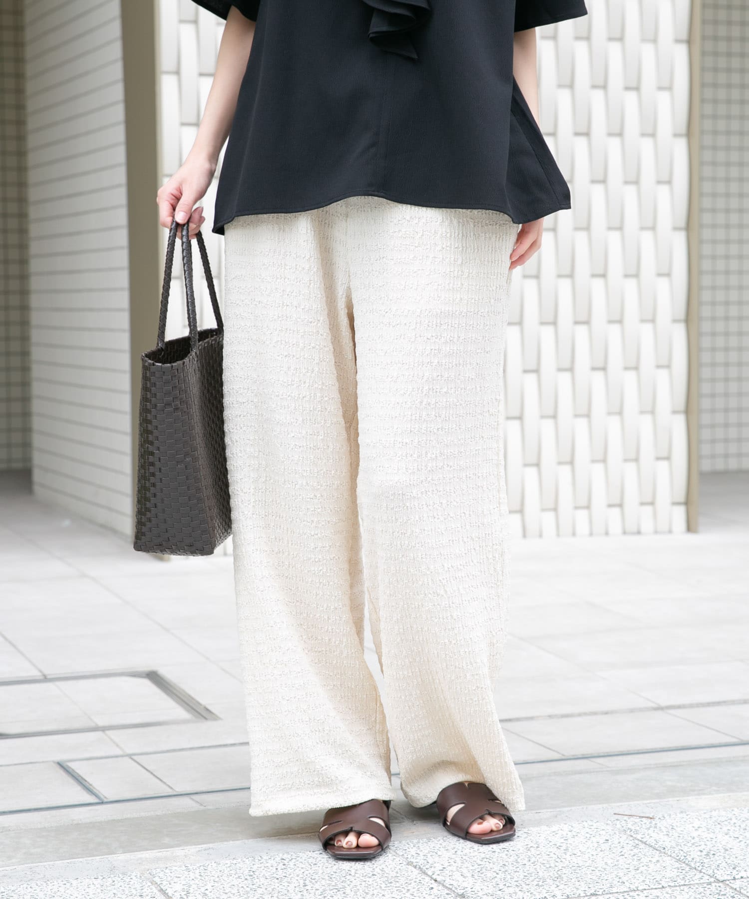 『UVカット/接触冷感』カットヨウリュウイージーパンツ(楽着シリーズ)