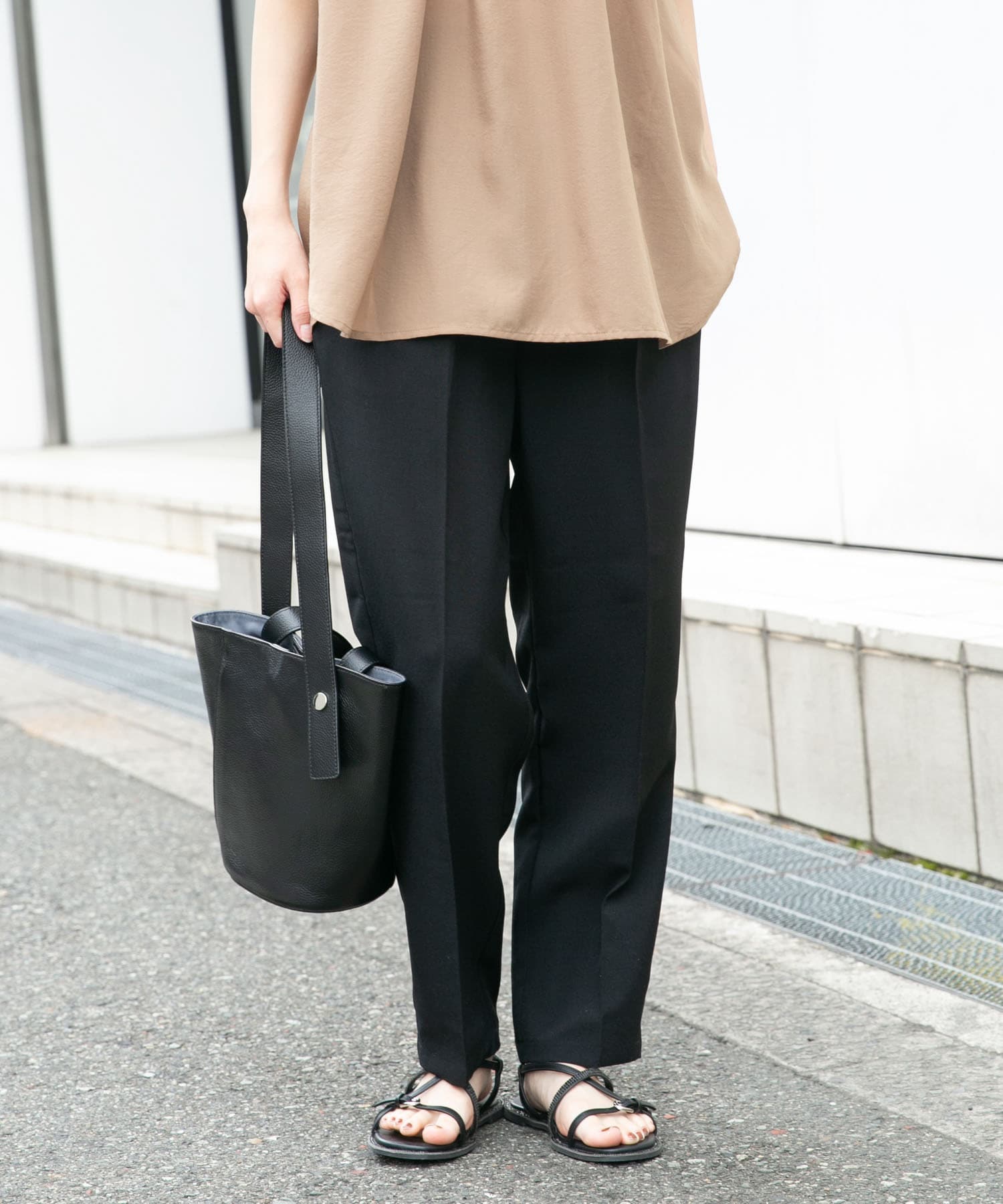 『イージーケア/接触冷感/UVカット』SMOOTH LINEN TOUCH パンツ