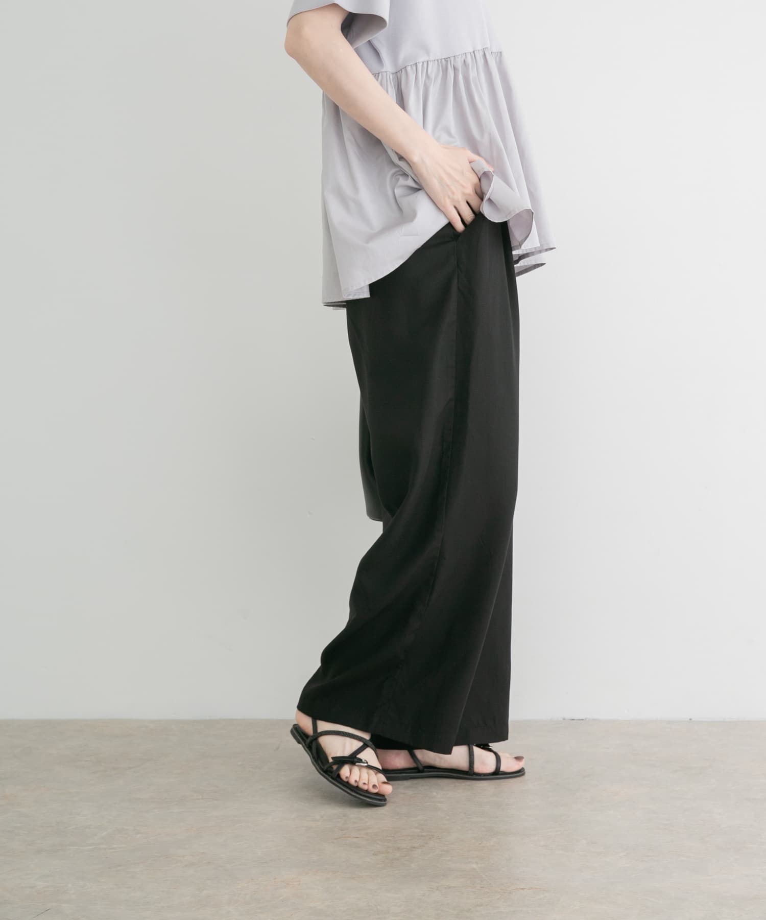 REFINED LINEN イージーパンツ