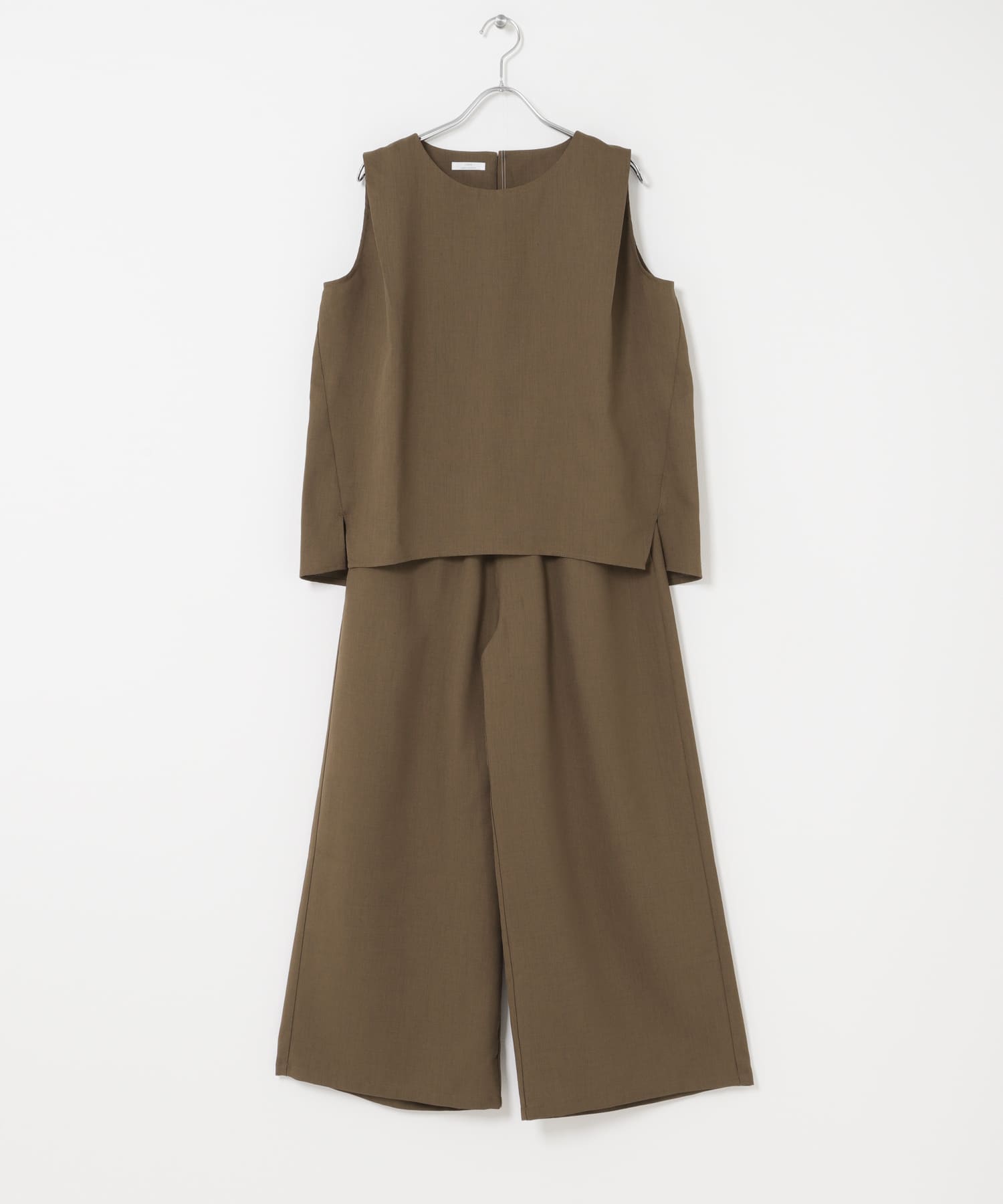 リネンライクセットアップ BRN Free