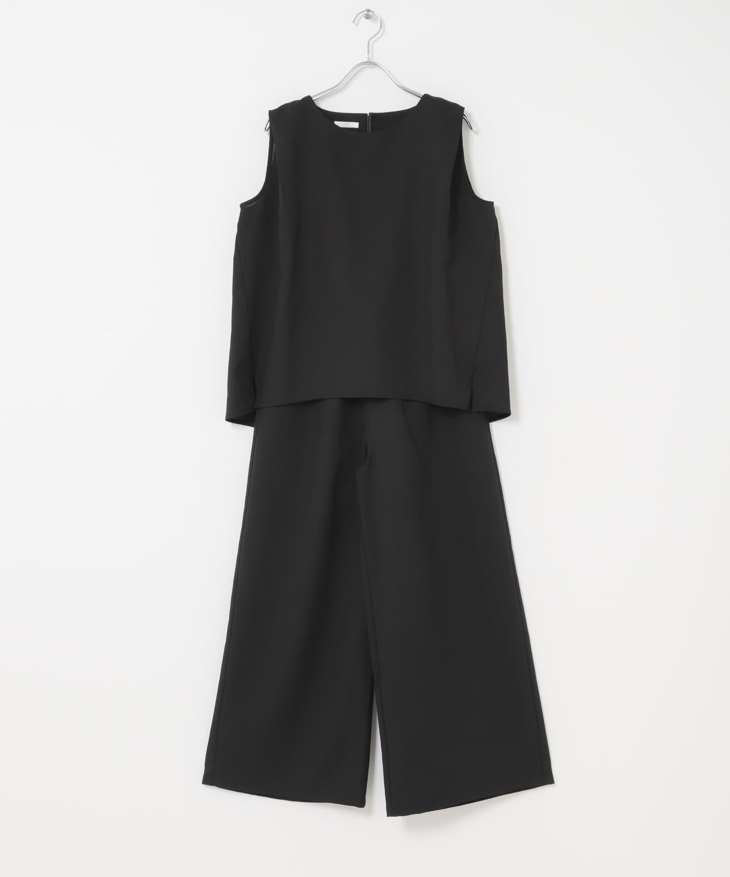 リネンライクセットアップ BLK Free