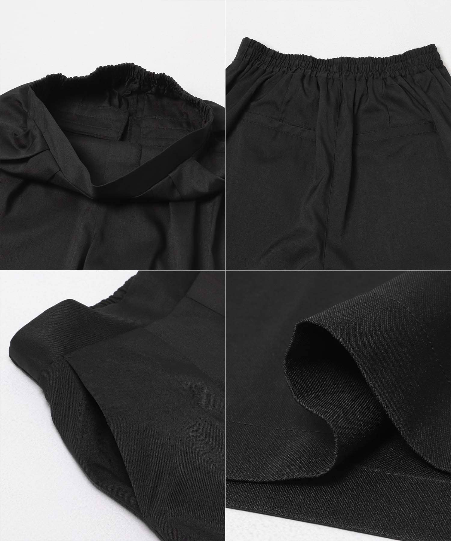 インナー付きリネンライクセットアップ BLK Free