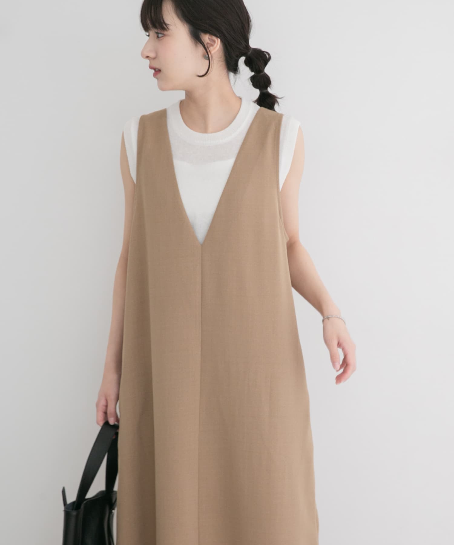 『イージーケア/接触冷感/UVカット』SMOOTH LINEN TOUCH ジャンスカ