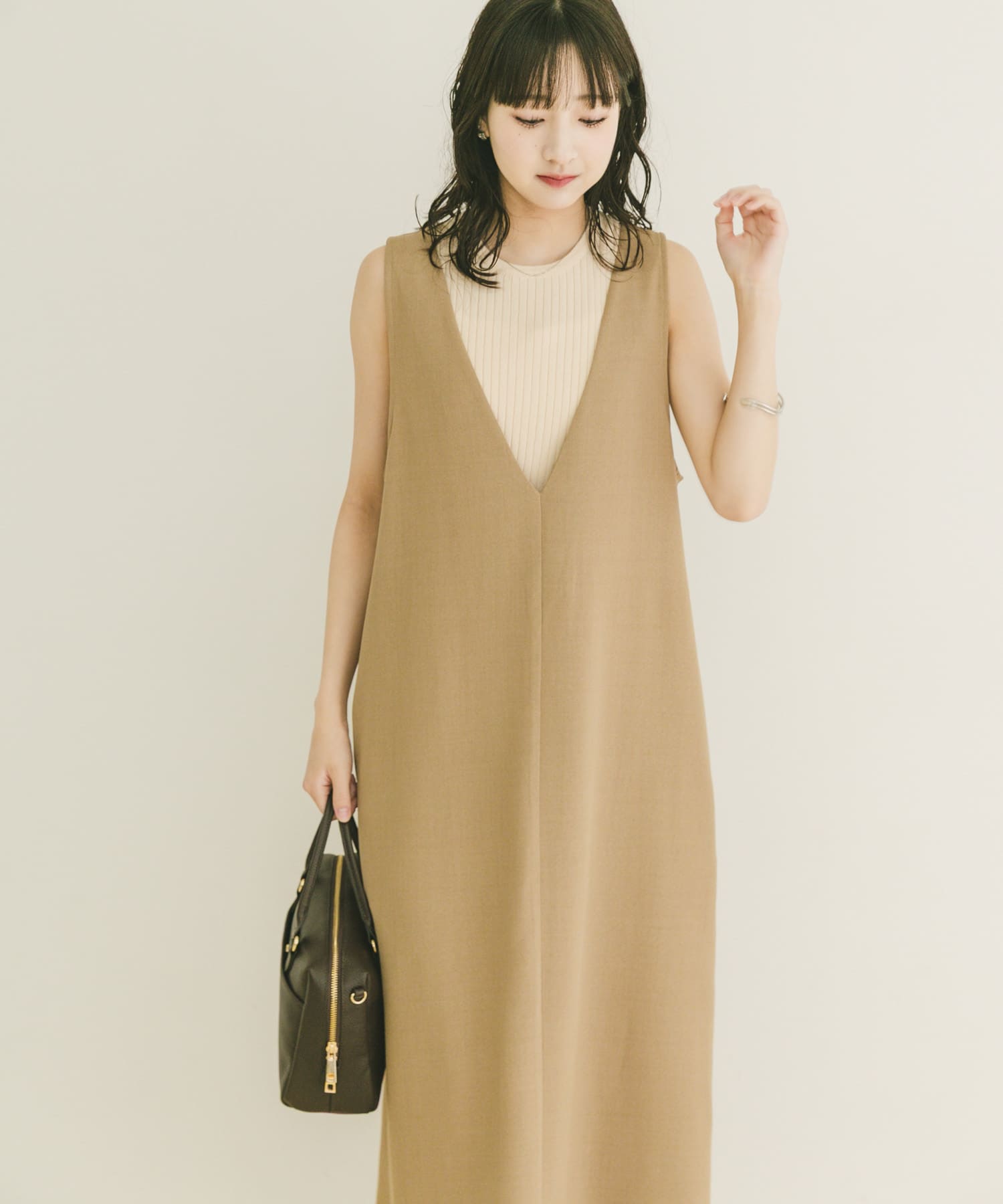 『イージーケア/接触冷感/UVカット』SMOOTH LINEN TOUCH ジャンスカ