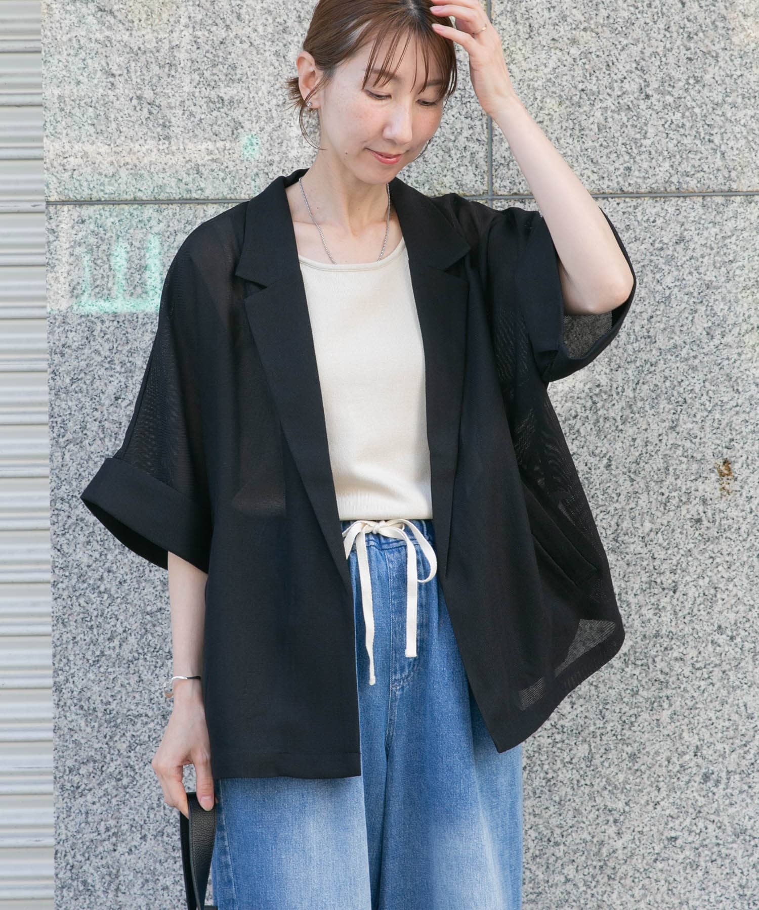 メッシュ半袖ジャケット
