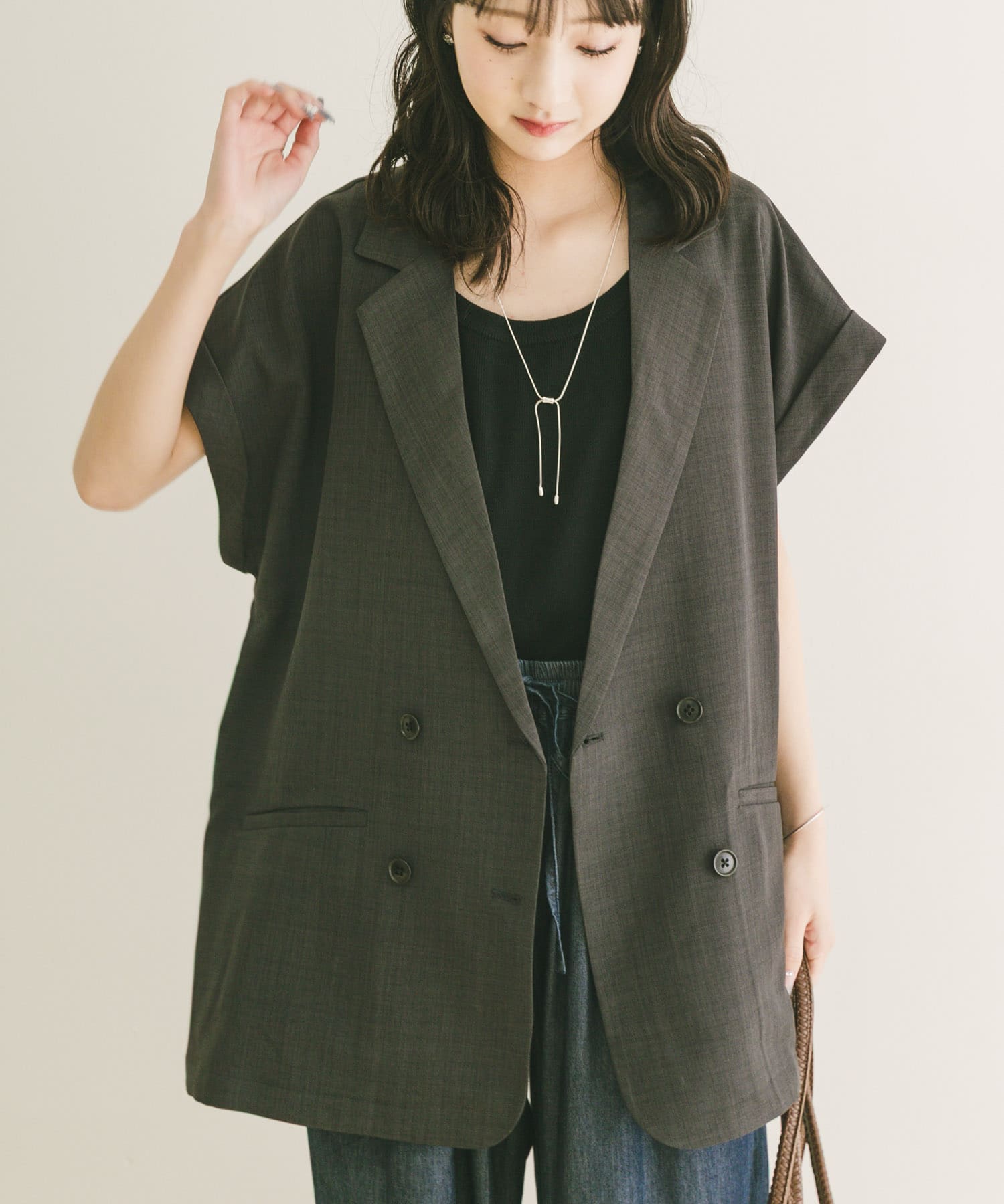 SMOOTH LINEN TOUCH ジレ