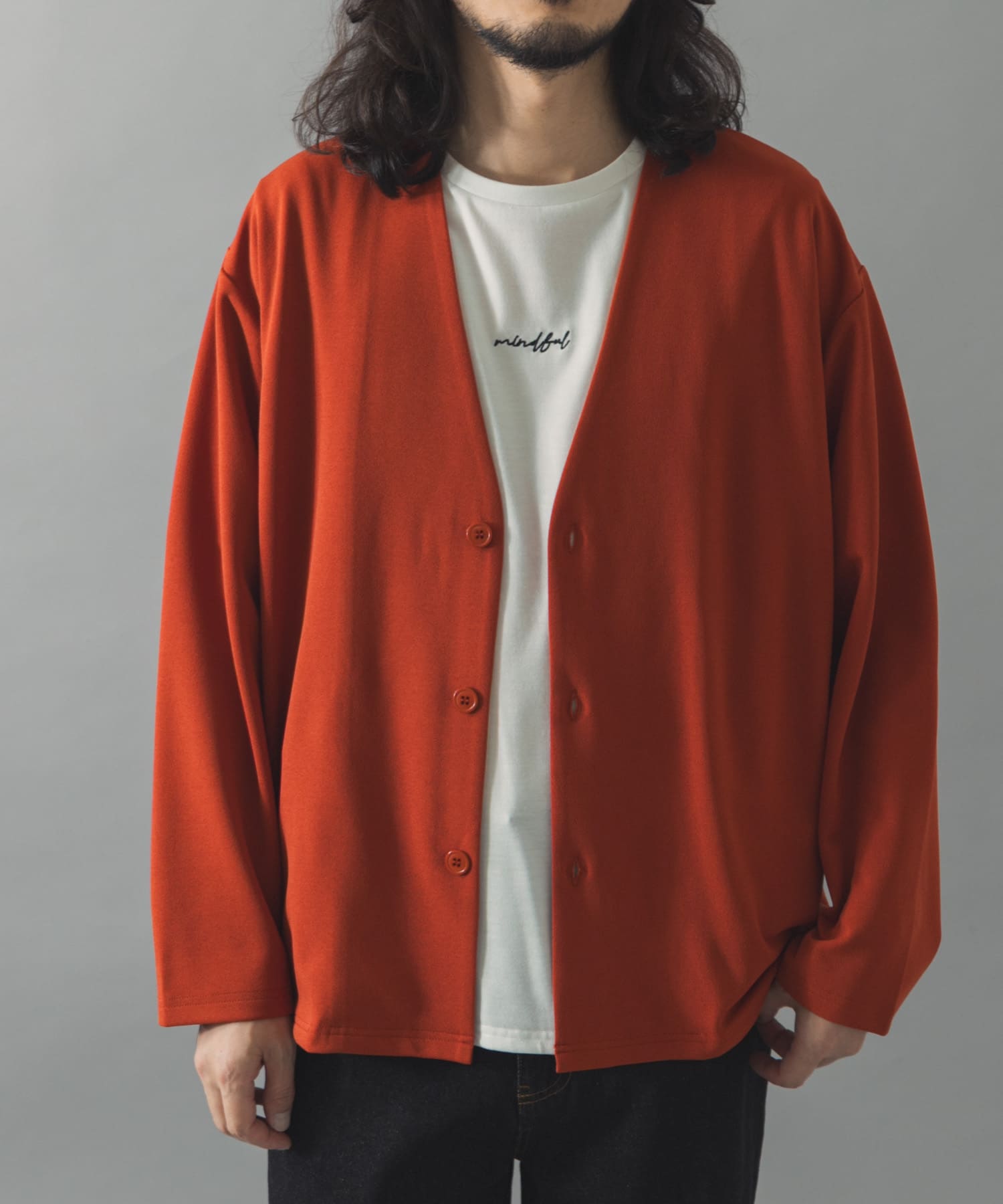 イージーケア』UVカッドライタッチカーディガン+刺繍Tシャツセット(M