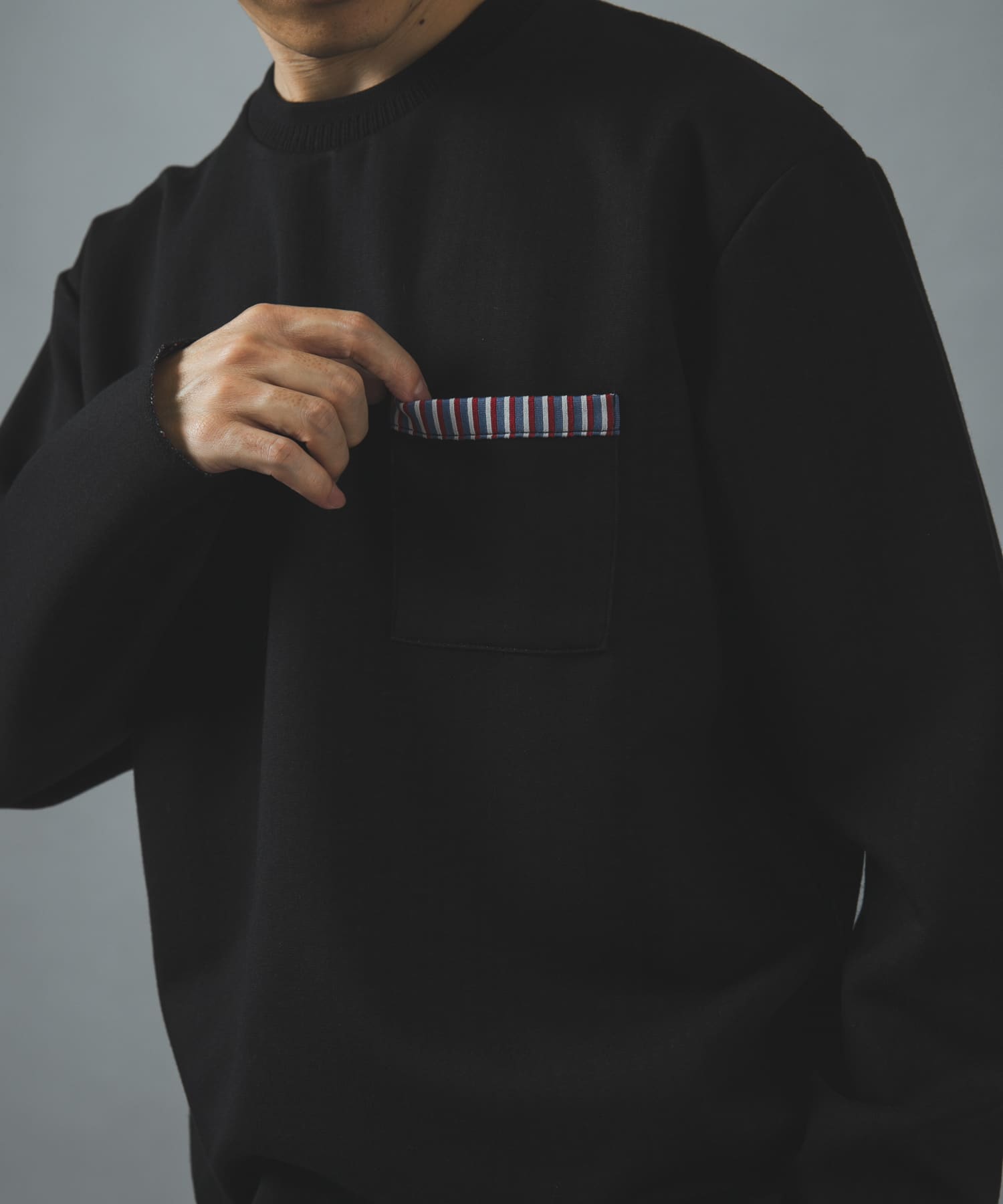 裏ストライプ ダンボール カットソー(M BLACK): トップス｜URBAN