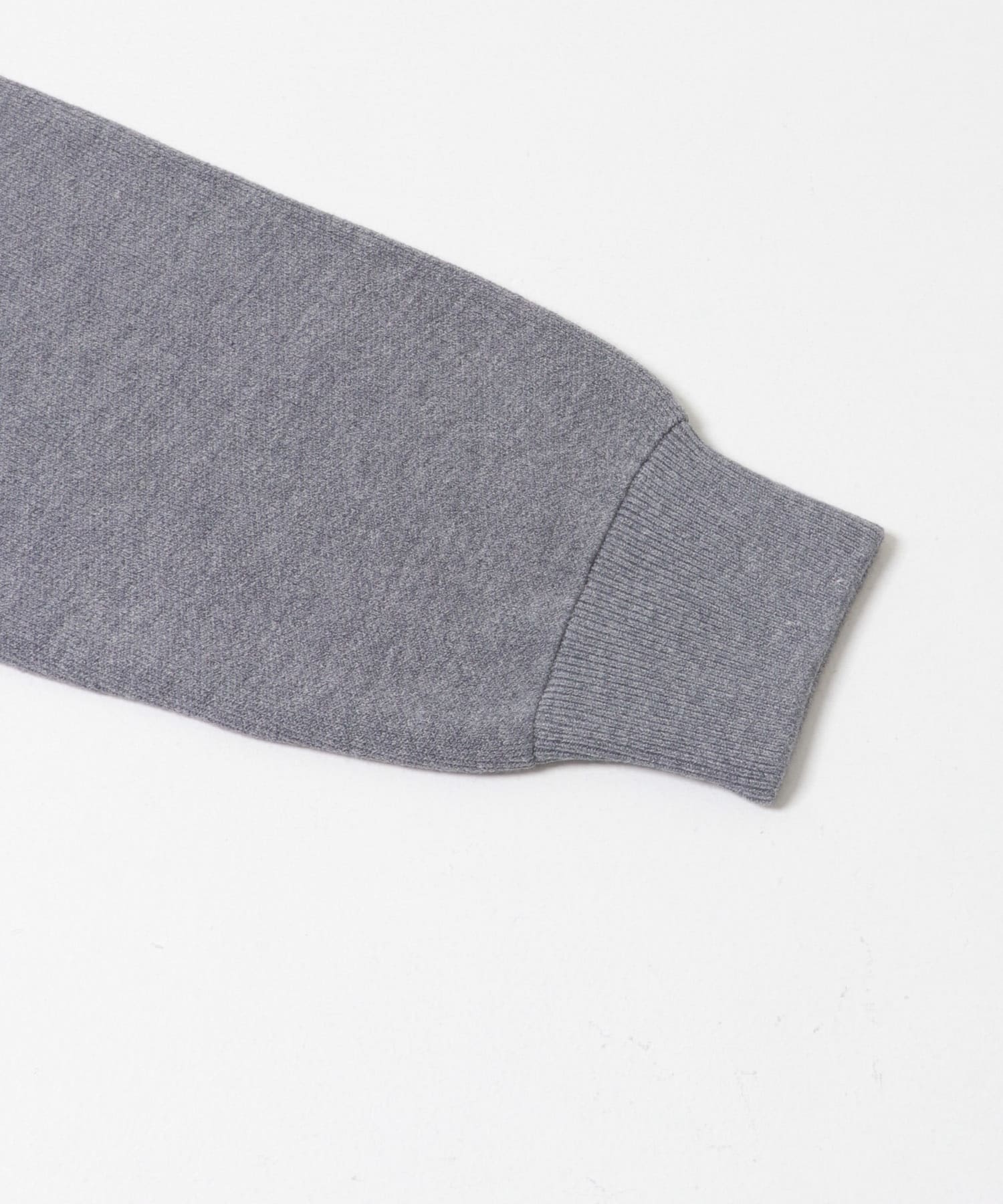『洗濯可』スウェットタッチニットクルーネックカーディガン TOP GRAY M
