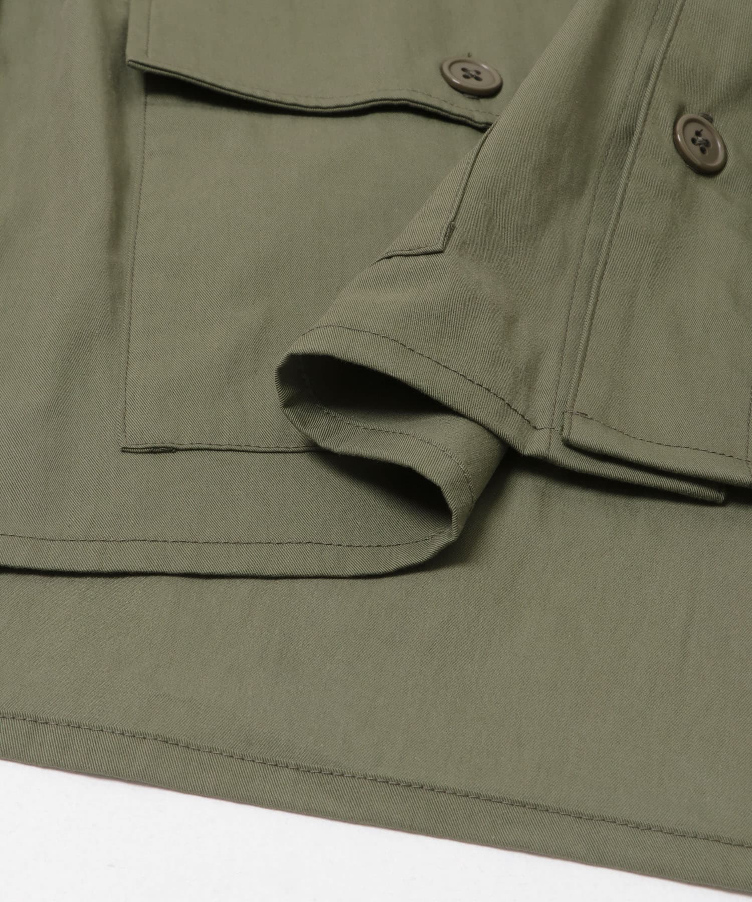 4-pocket ツイルフィールドシャツジャケット OLIVE M