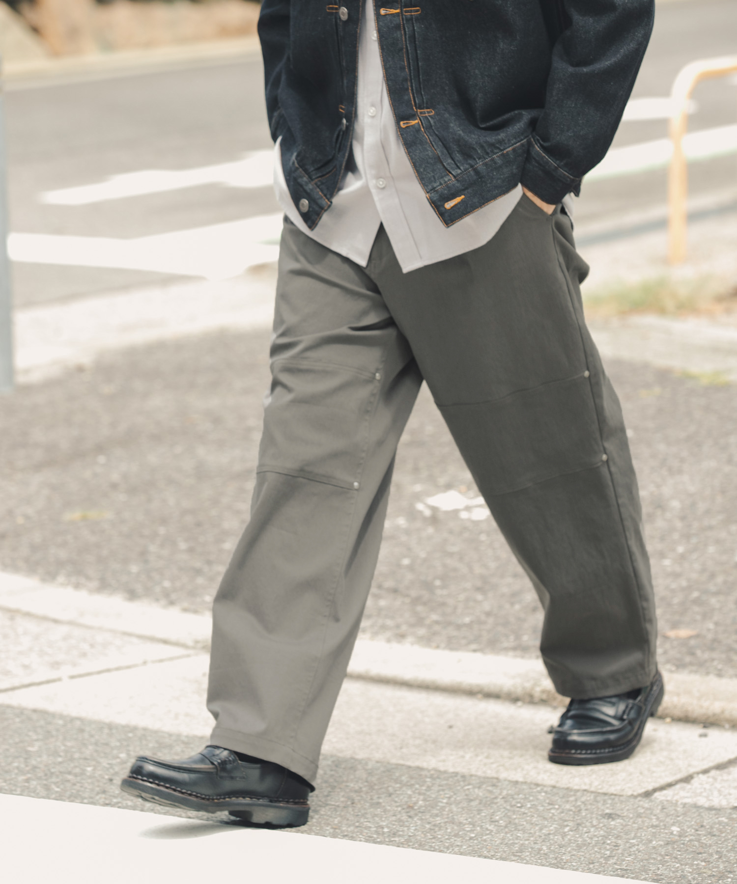 リファインド ダブルニー ワークパンツ