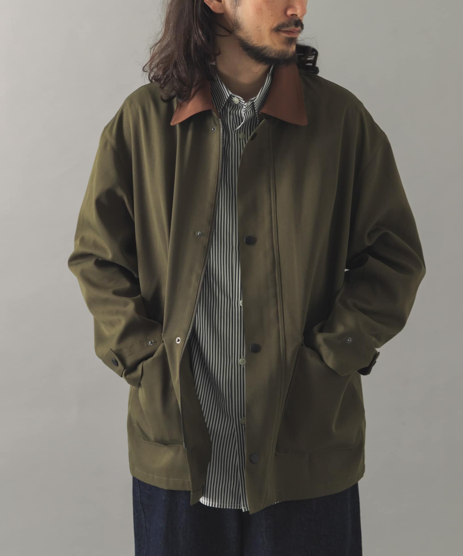 襟配色 ハンティングジャケット(M KHAKI): アウター｜URBAN RESEARCH