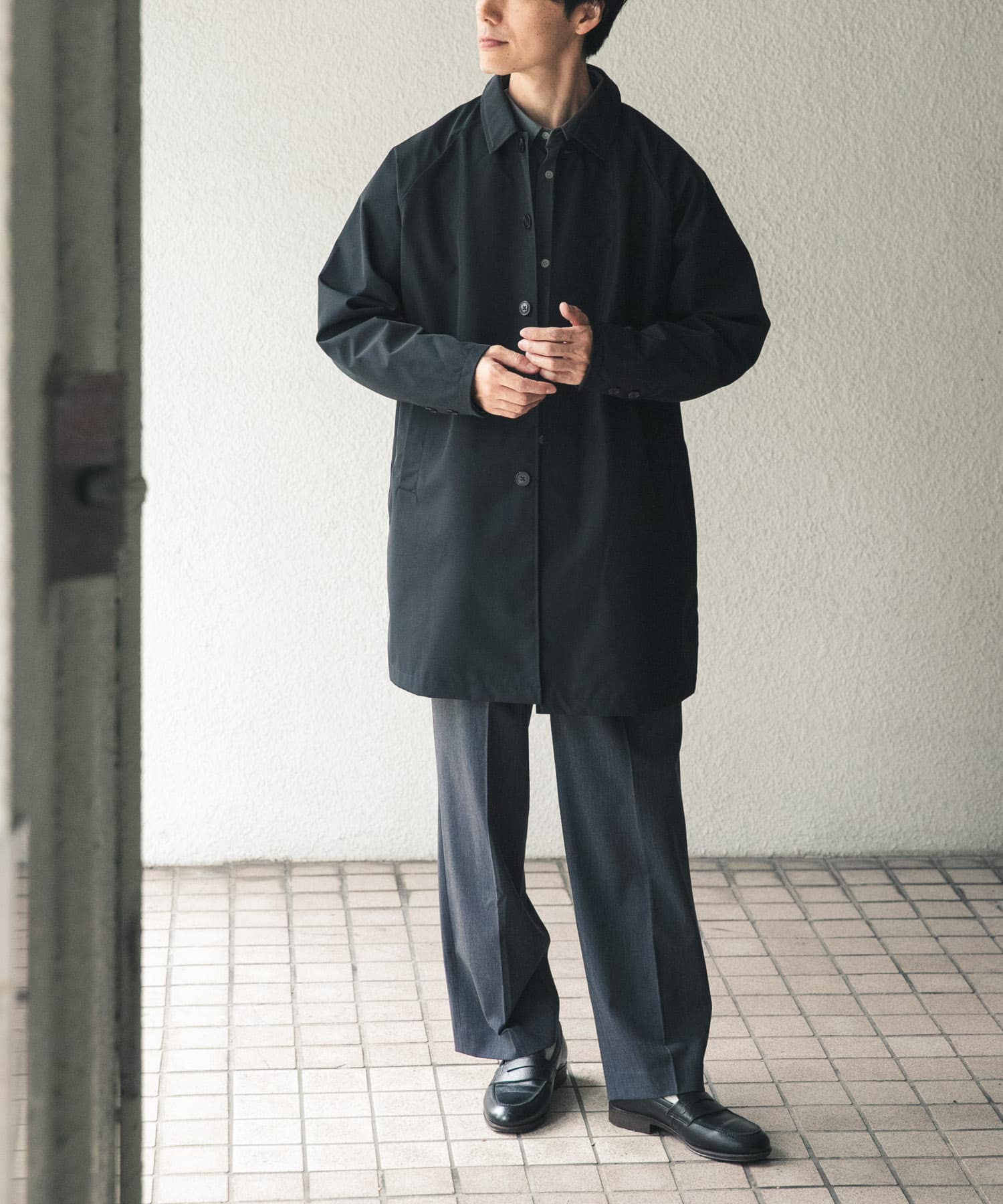 撥水×防風 3Layerバルカラーコート(M BLACK): アウター｜URBAN