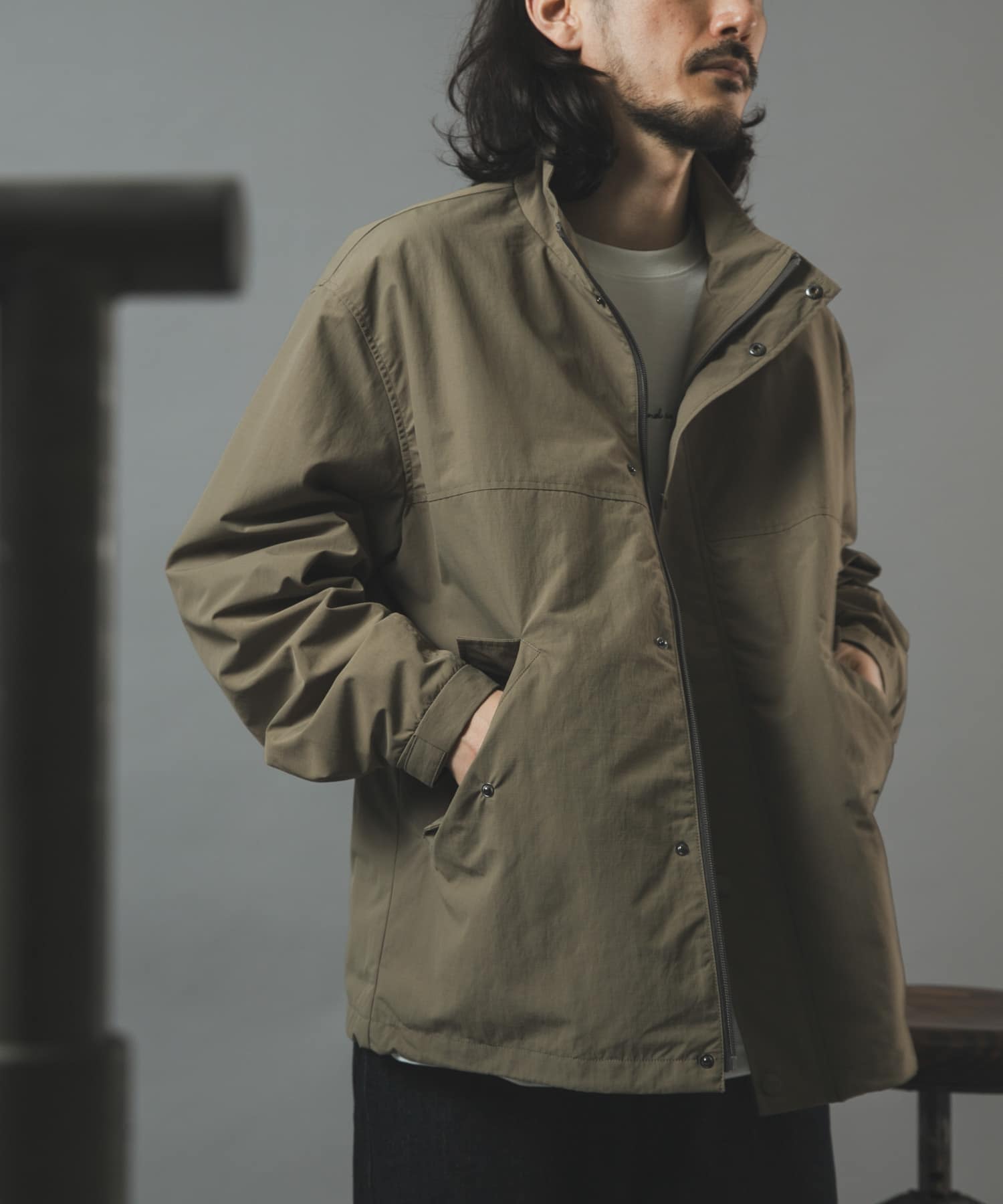 否 ページ d.i.a. 系 ミリタリージャケット トップス 00s ꯁꯧ 防風/撥水』ナイロンスタンドネックミリタリーブルゾン(M BLACK