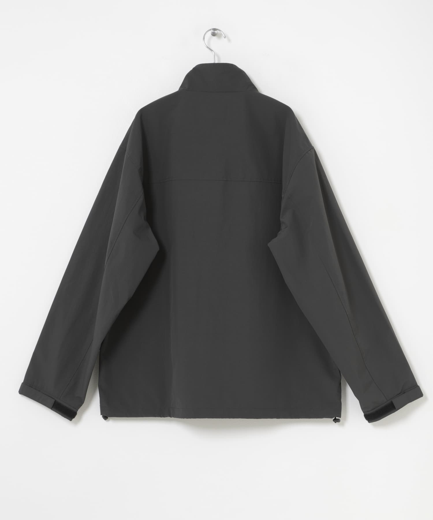『防風/撥水』ナイロンスタンドネックミリタリーブルゾン BLACK L