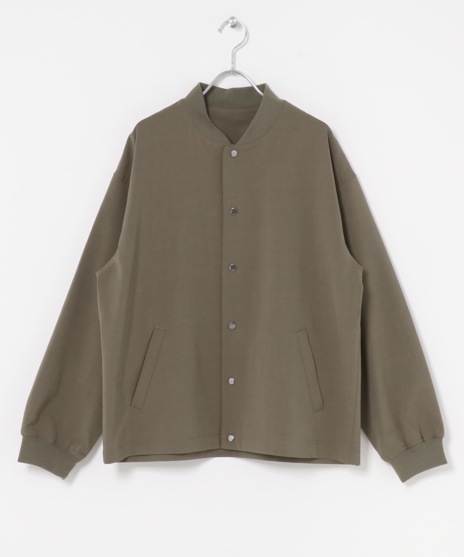 『イージーケア』高機能 ドライタッチスナップブルゾン KHAKI M