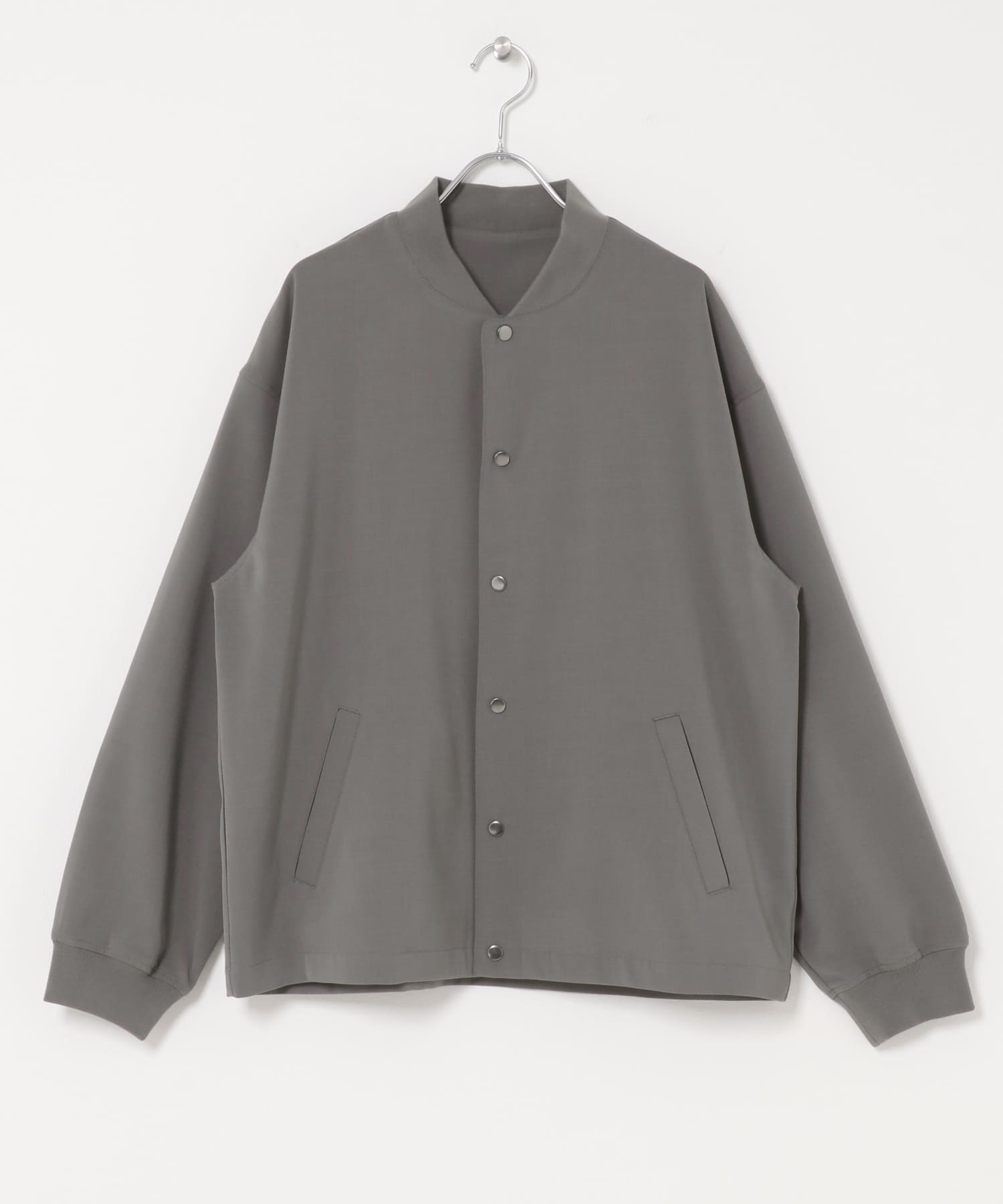 『イージーケア』高機能 ドライタッチスナップブルゾン GRAY M