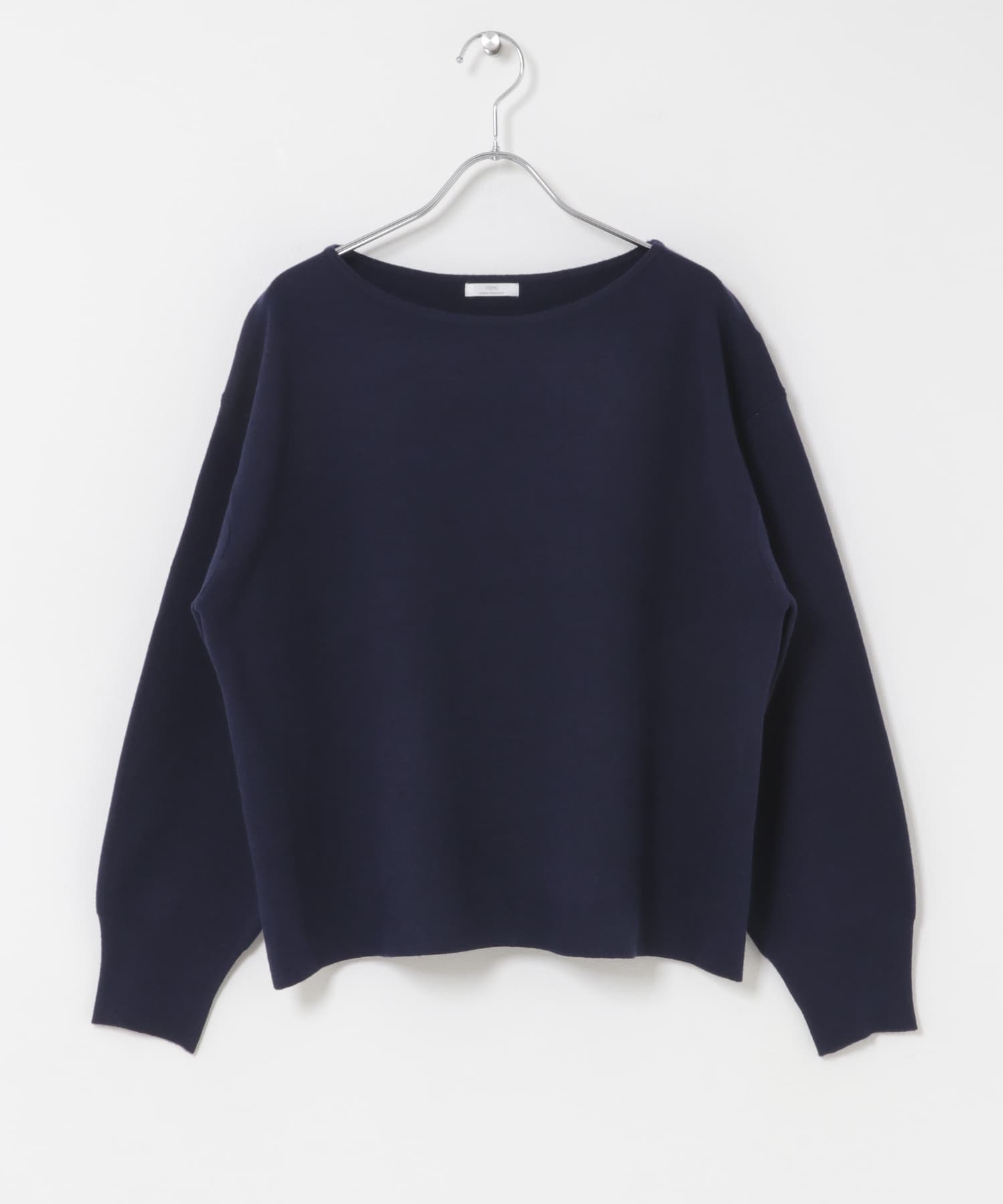 MILANO BASIC ボートネックニット NVY Free