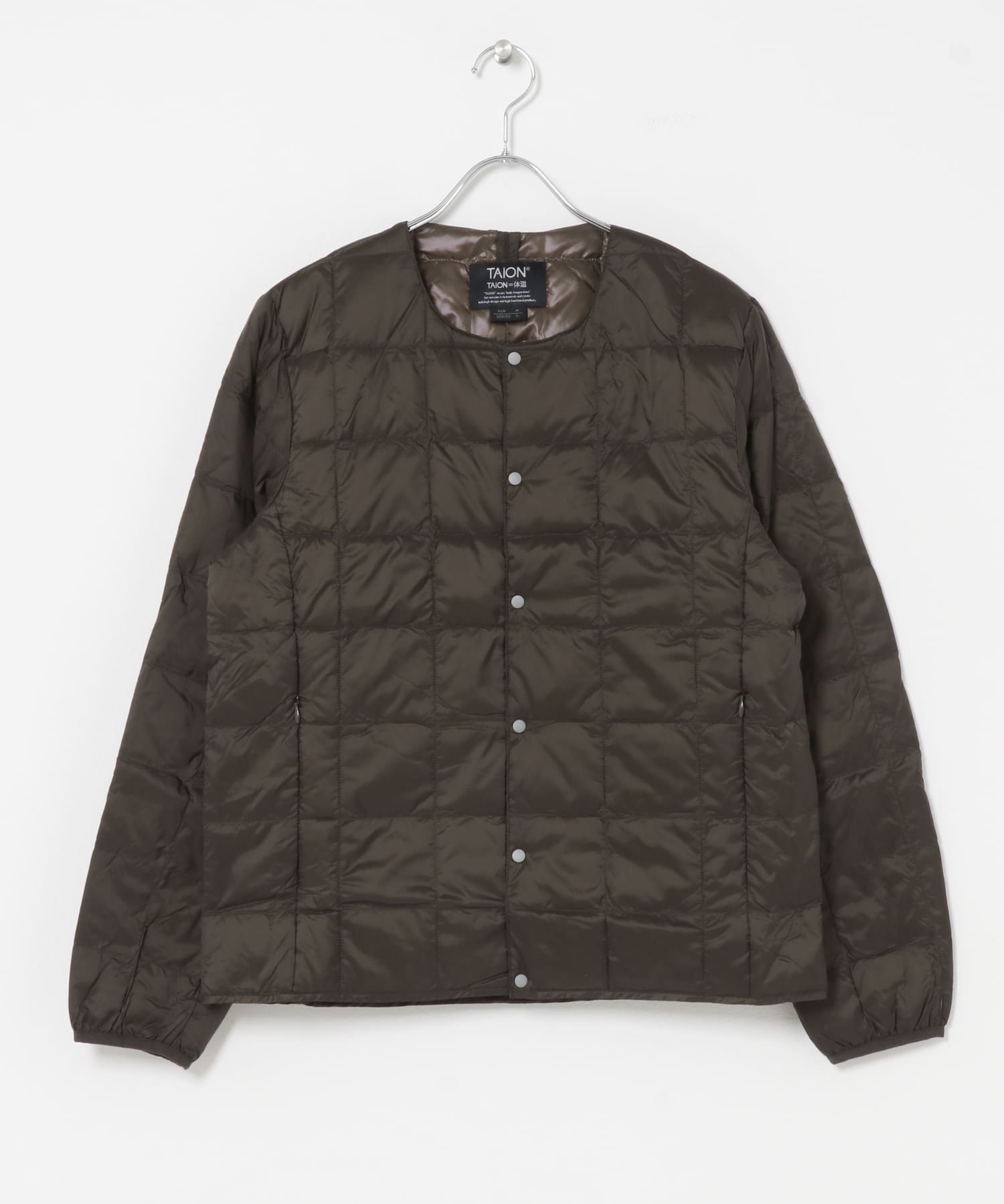 TAION　Crew Neck Button Down Jacket