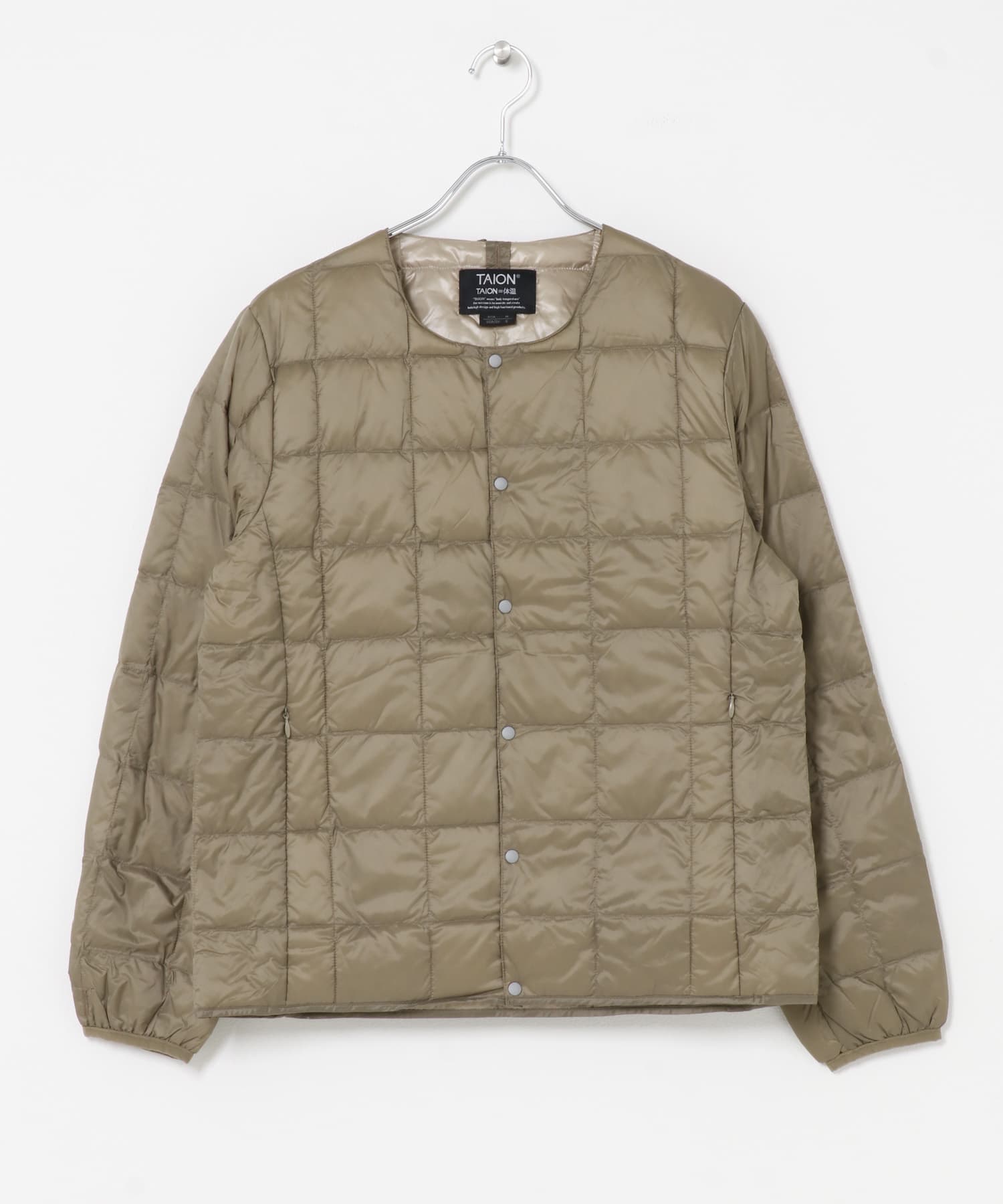 TAION　Crew Neck Button Down Jacket
