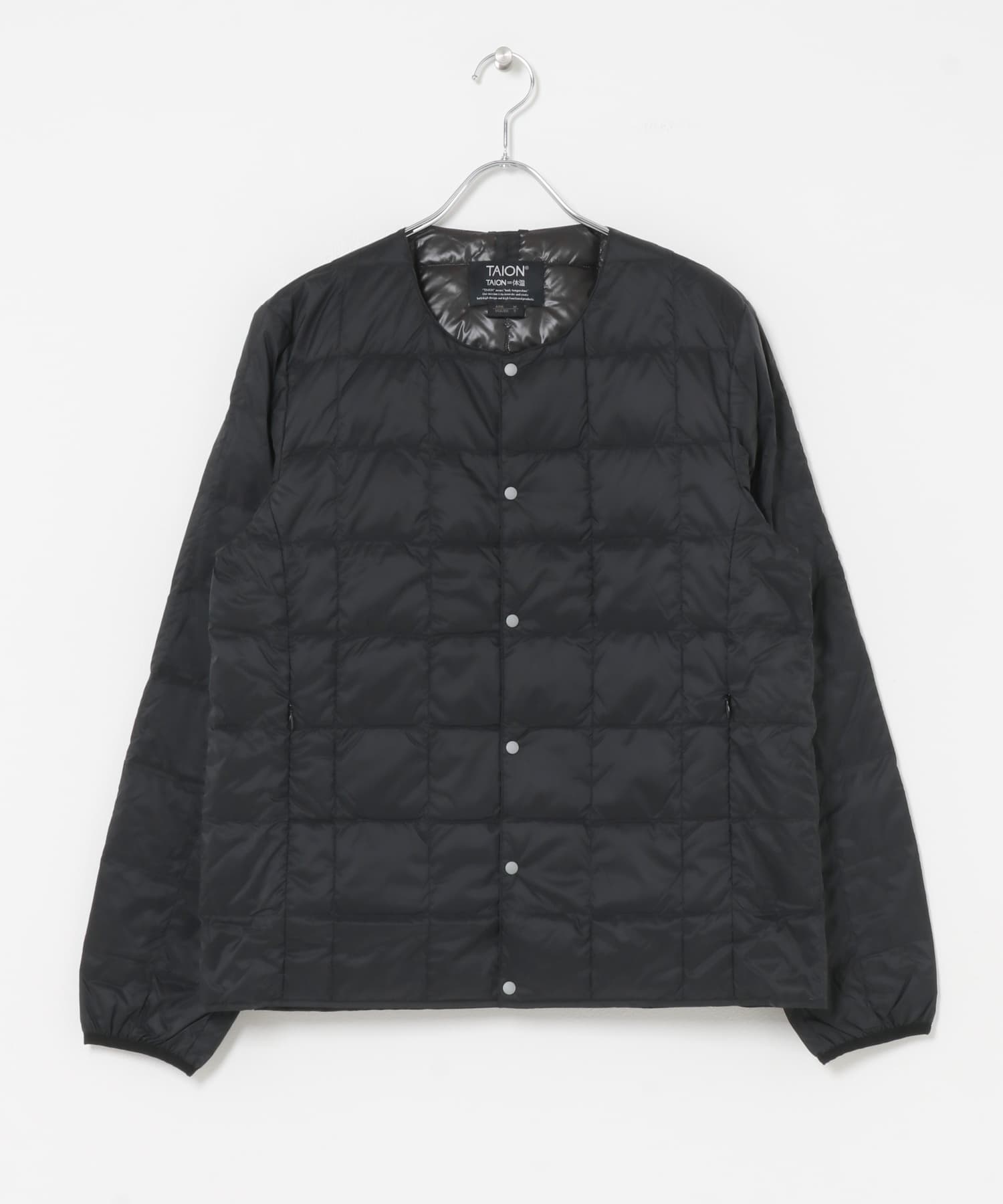 TAION　Crew Neck Button Down Jacket
